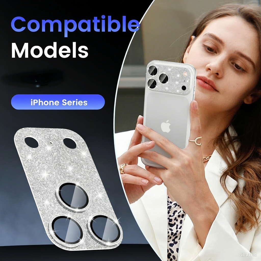Glitter Diamond Camera Lens Protector for iPhone 17 Series - image 3