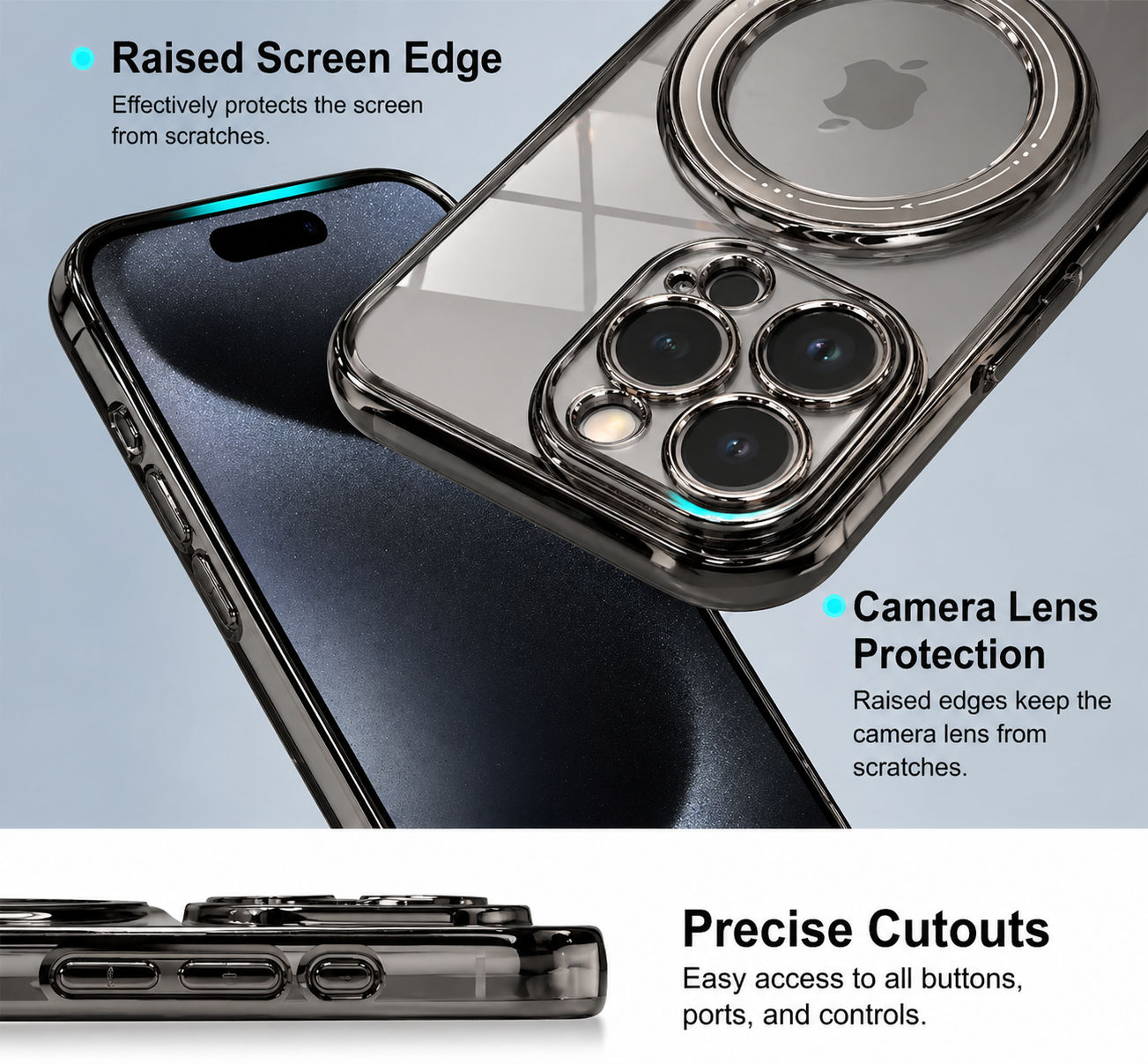 For iPhone 17 Series Magnetic MagSafe Ring Stand Shockproof Case - image 5