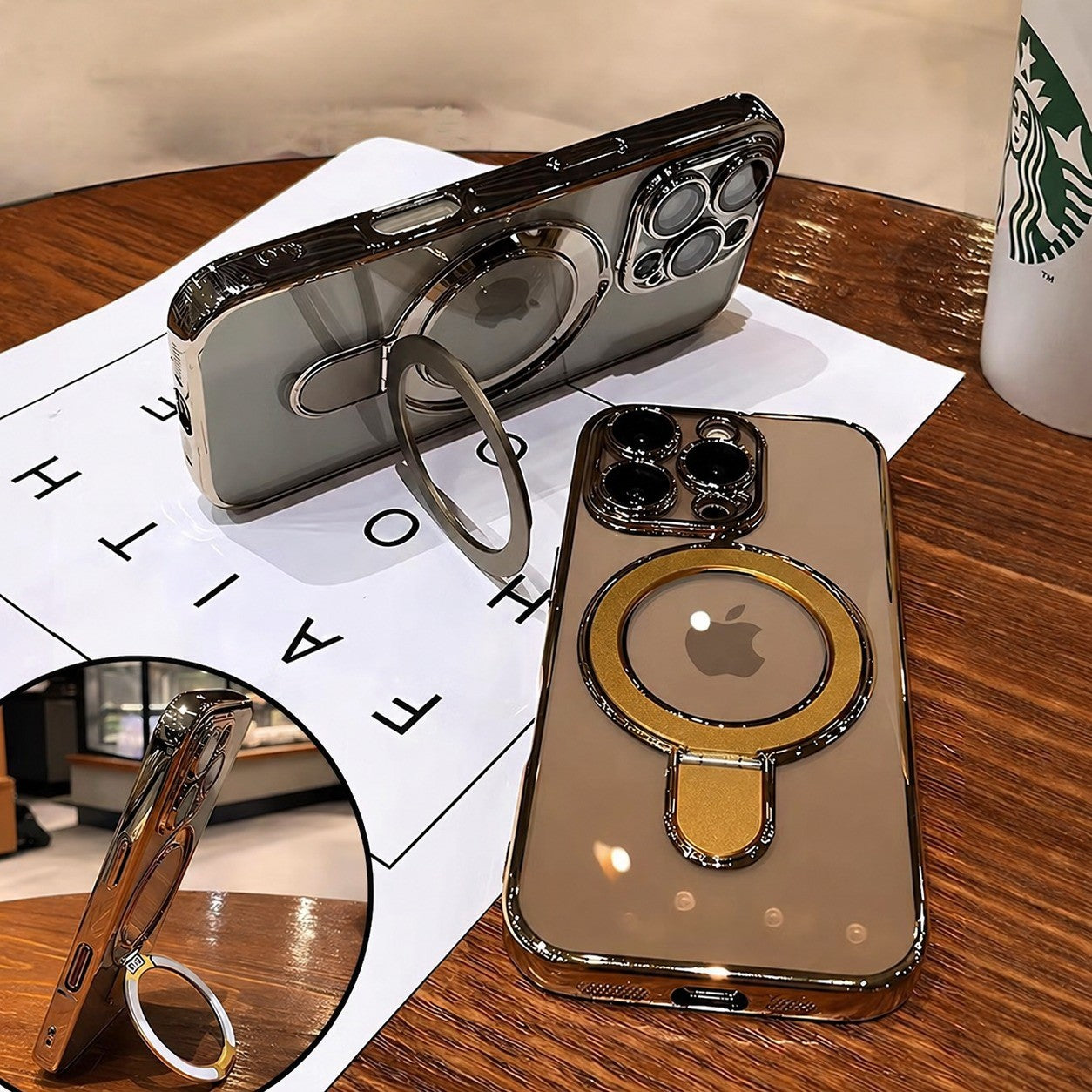 For iPhone 17 Series Magnetic MagSafe Ring Stand Shockproof Case - image 9