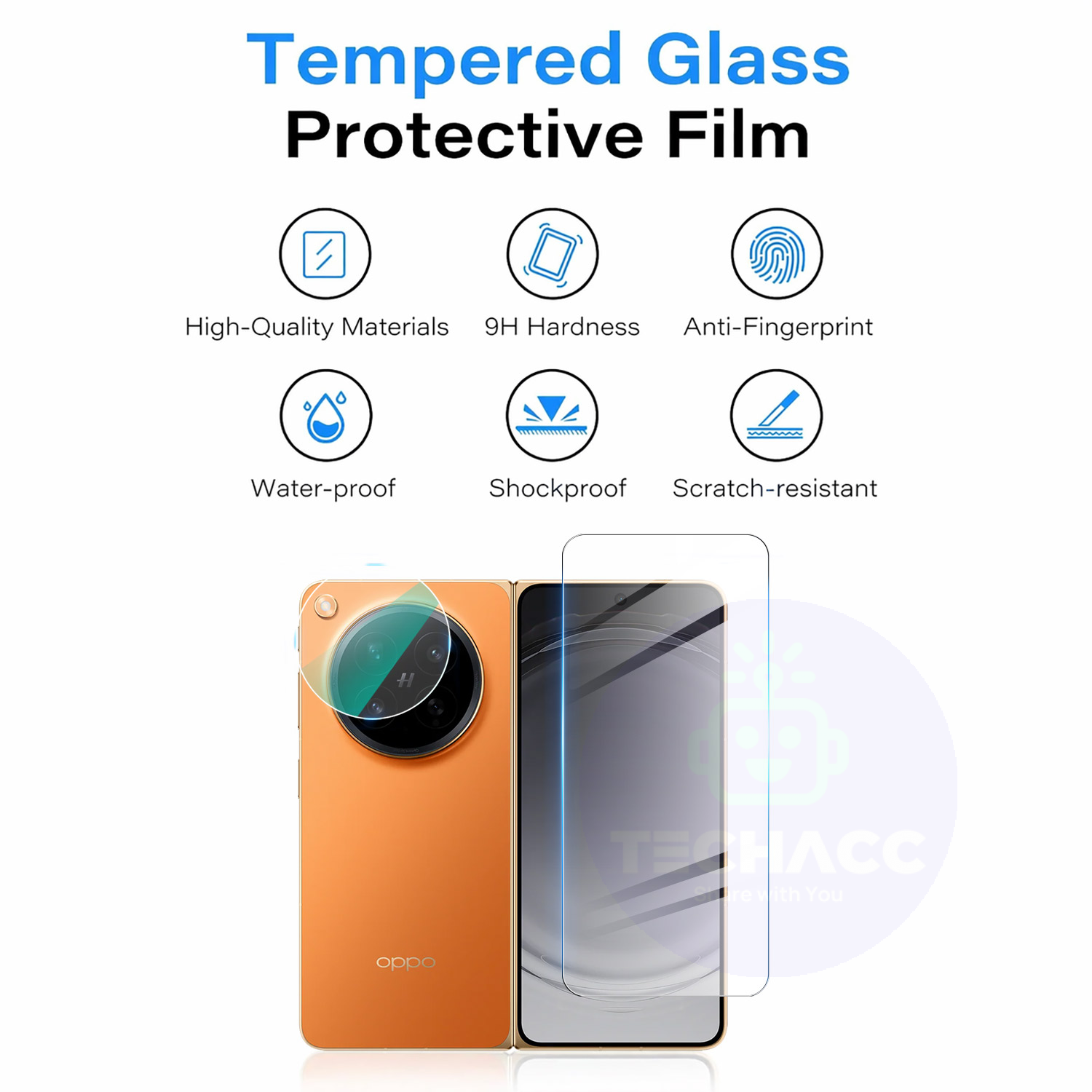 Screen & Camera Glass Protector Set for OPPO Find N6 5G - image 3