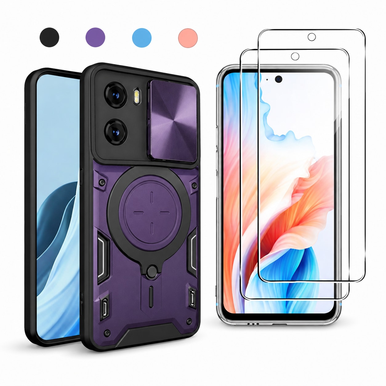 OPPO Reno Series Shockproof Magnetic Kickstand Case - main image