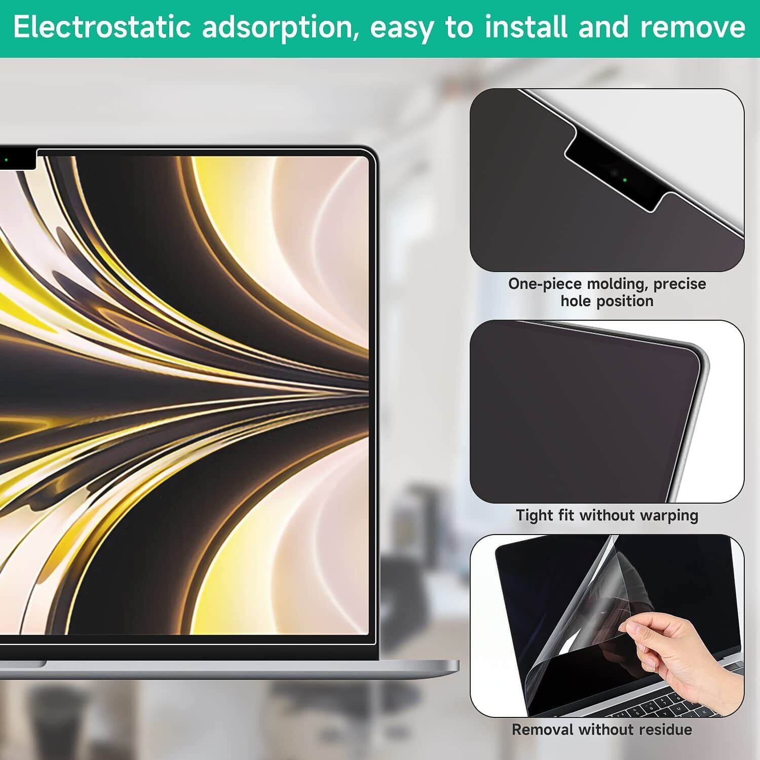 2 Pack For Macbook M3 Pro 14" 16" Clear Matte Anti-blue Screen Protector