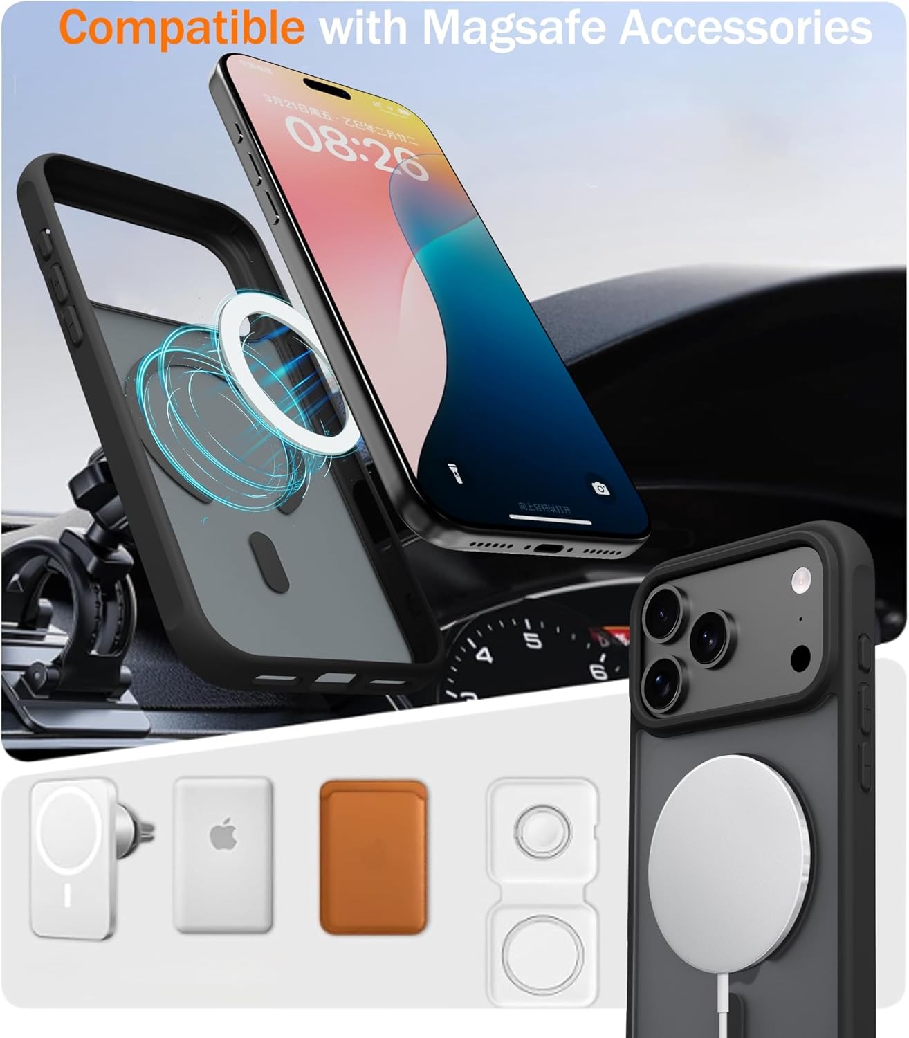 For iPhone 17 Pro Max Air Case Magsafe Clear Shockproof Bumper Camera Cover