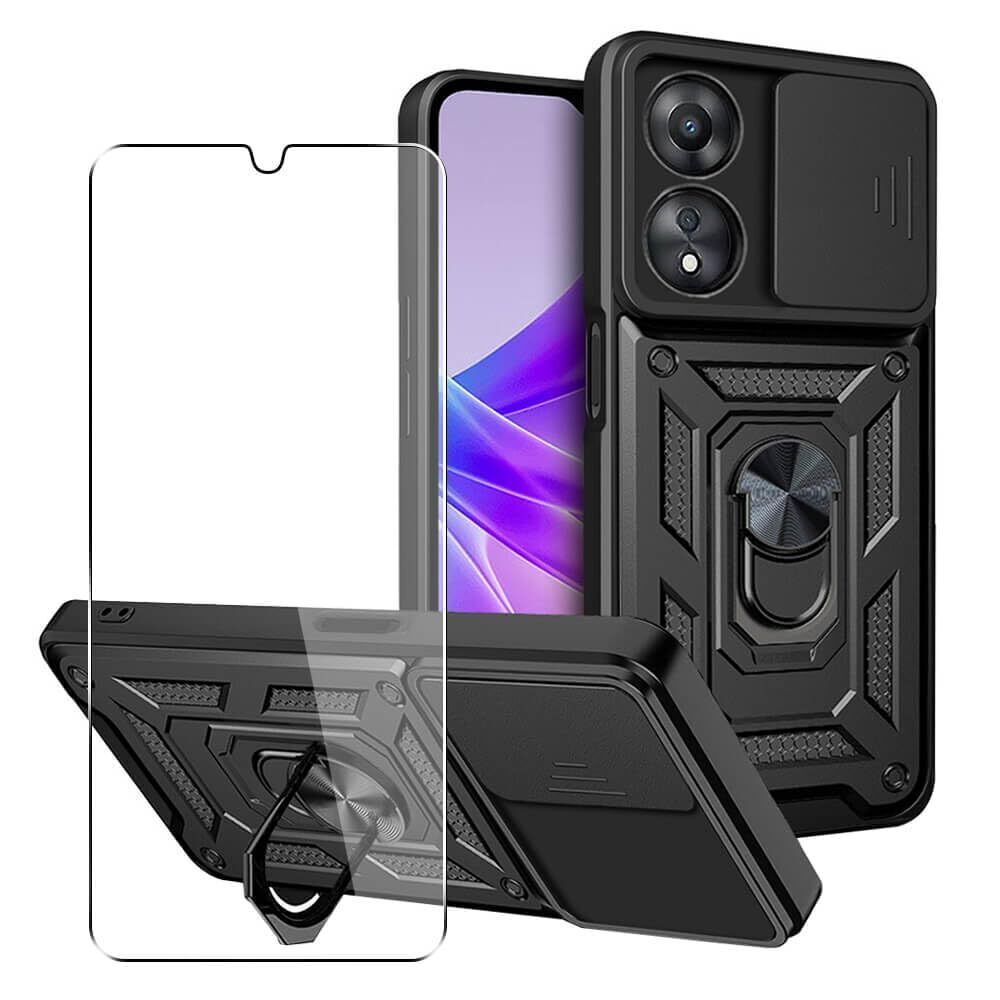 For OPPO Reno 11F 5G Case Shockproof Magnetic Ring Kickstand Cover