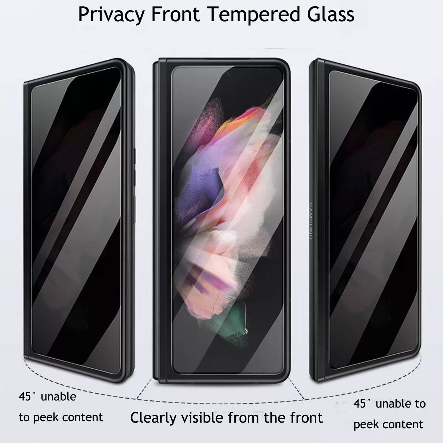 For Galaxy Z Fold Flip 6 5G Anti Spy Tempered Glass Privacy Screen Protector