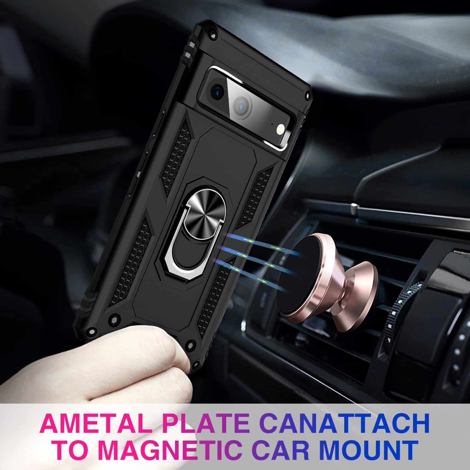 For Google Pixel 8 Pro Case Rugged Shockproof Heavy Duty Ring Cover