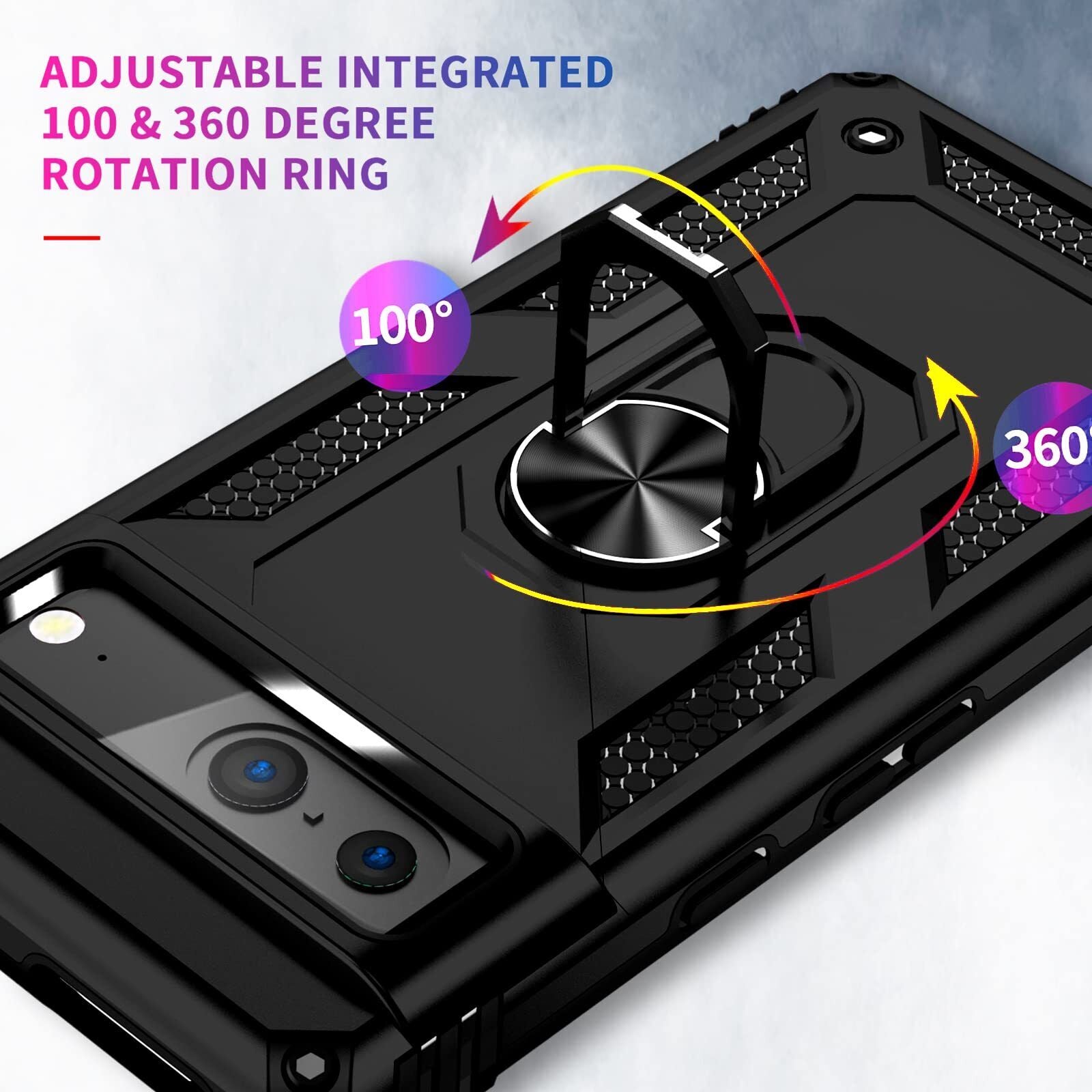 For Google Pixel 8 Pro Case Rugged Shockproof Heavy Duty Ring Cover