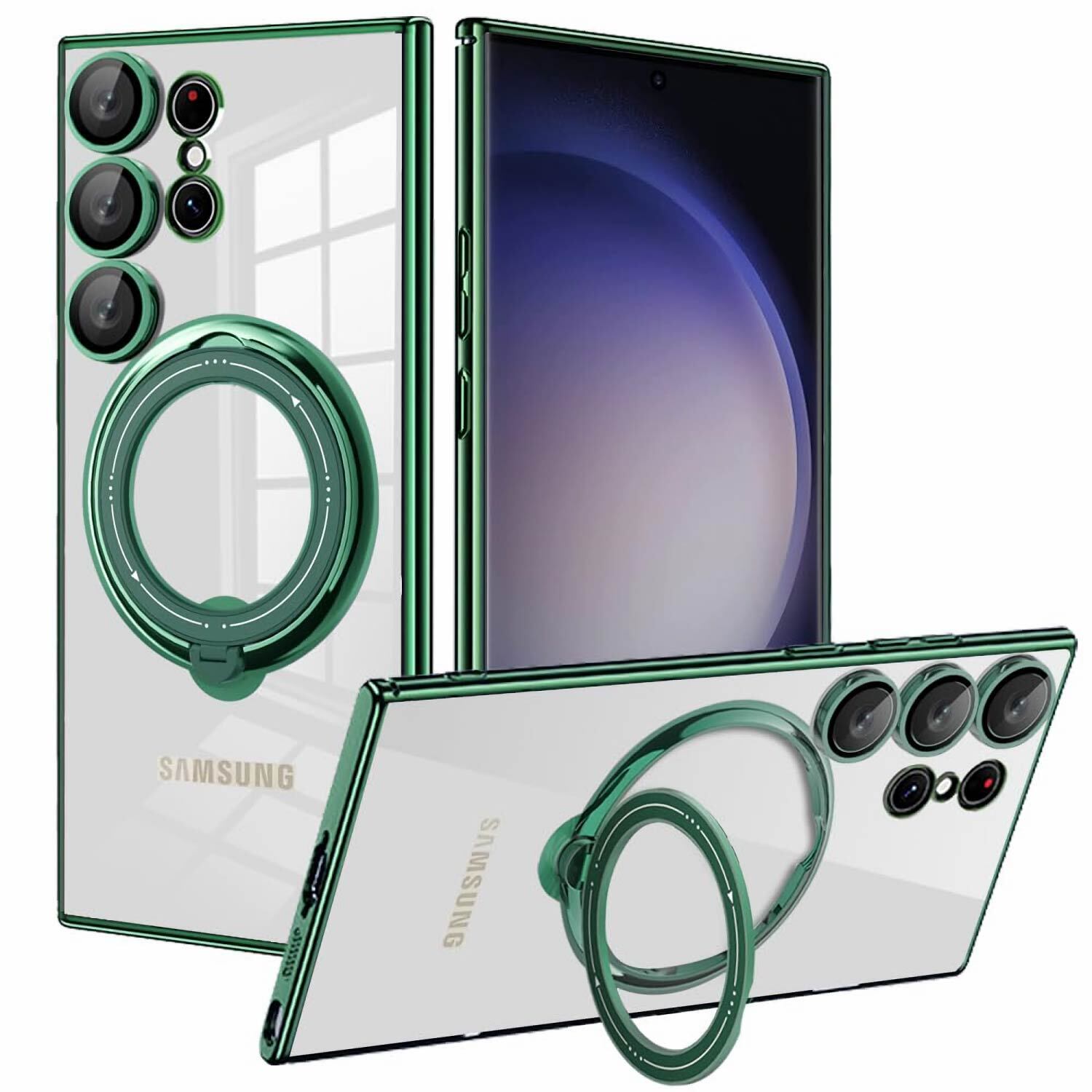 For Samsung Galaxy S23 FE Shockproof Mag Safe Ring Case Cover