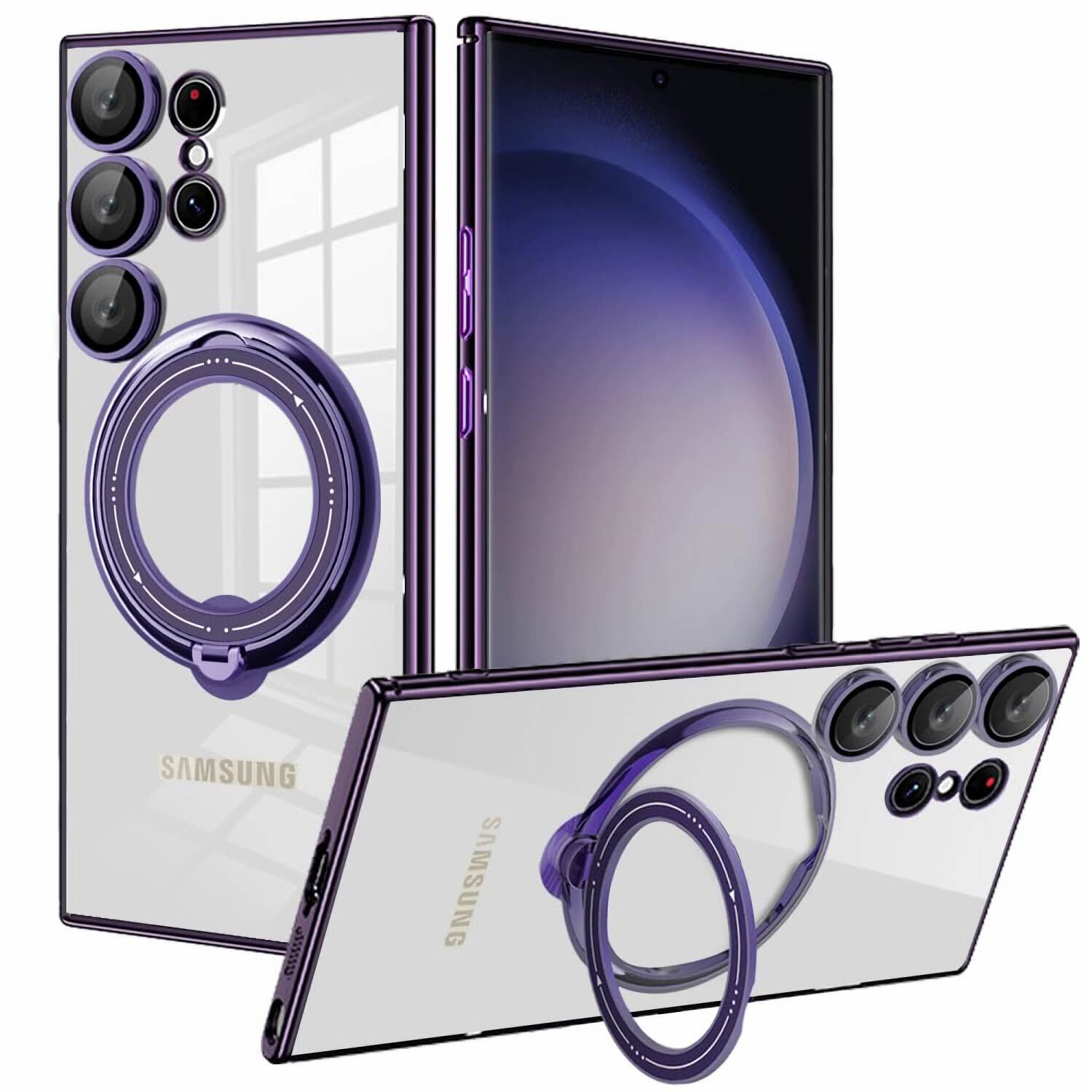 For Samsung Galaxy S23 FE Shockproof Mag Safe Ring Case Cover