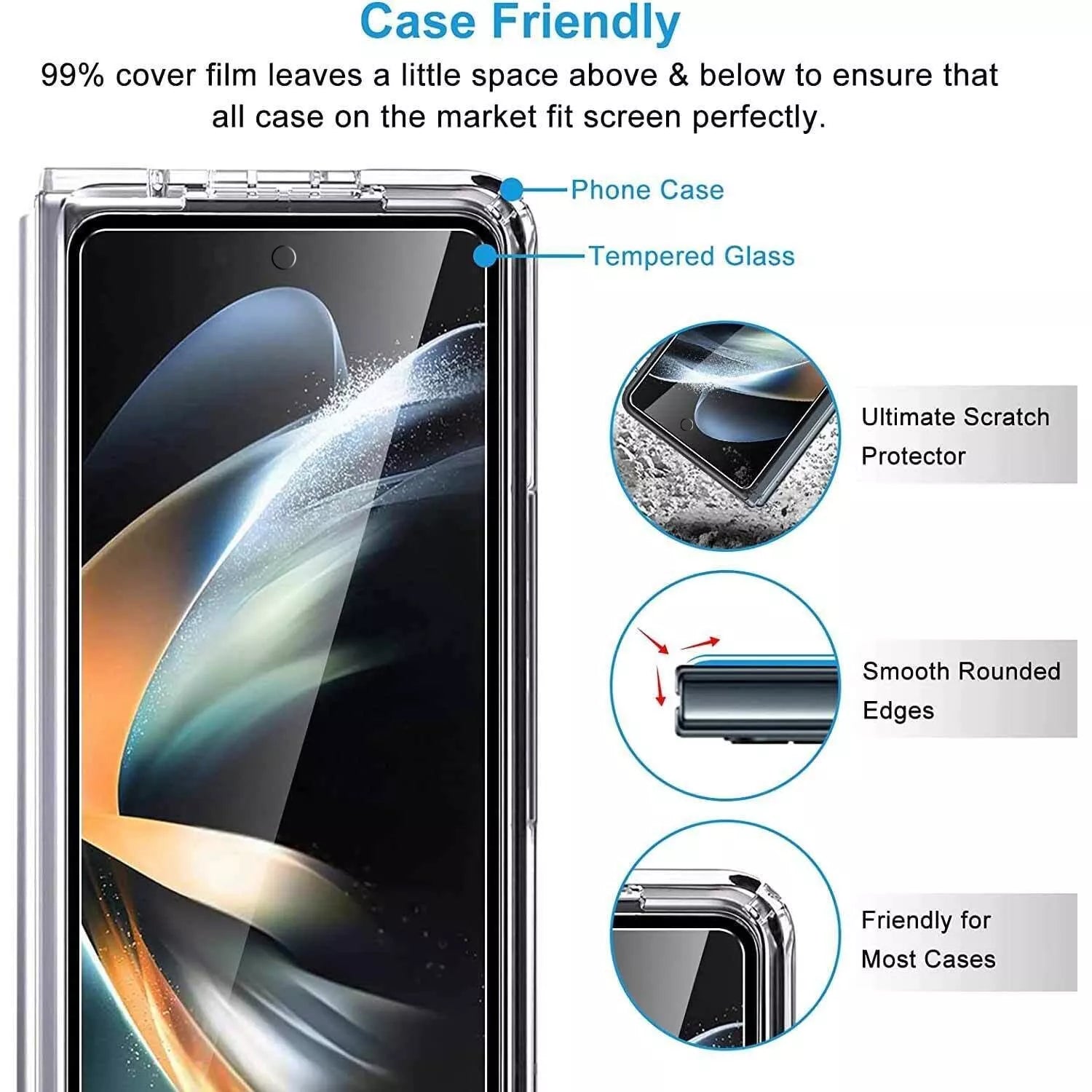 MAXSHIELD For Samsung Galaxy Z Fold 6 5G Glass Screen Lens Camera Protector