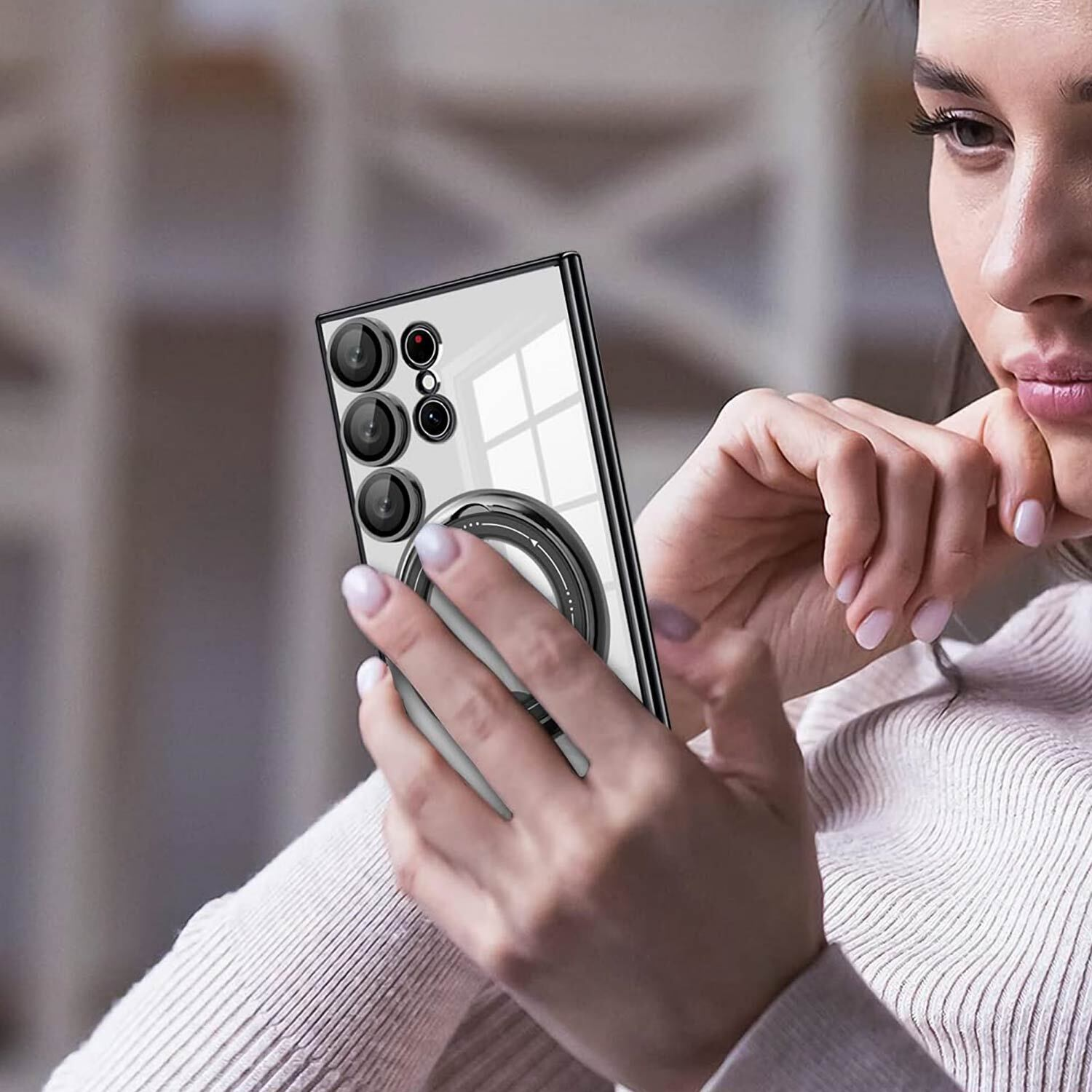 For Samsung Galaxy S23 FE Shockproof Mag Safe Ring Case Cover