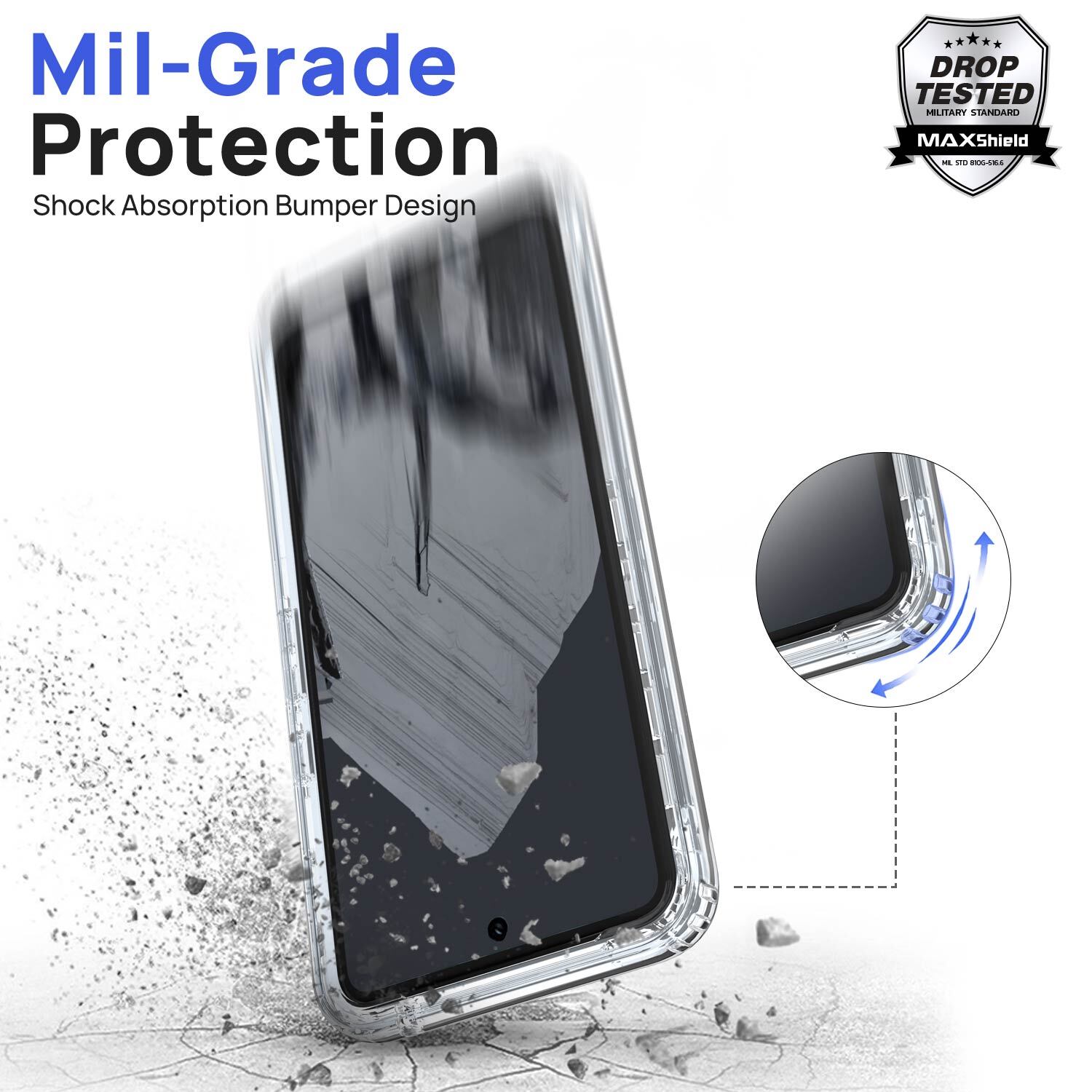 For Google Pixel 10/10 Pro/10 Pro XL Case Clear Shockproof Rugged Back Cover