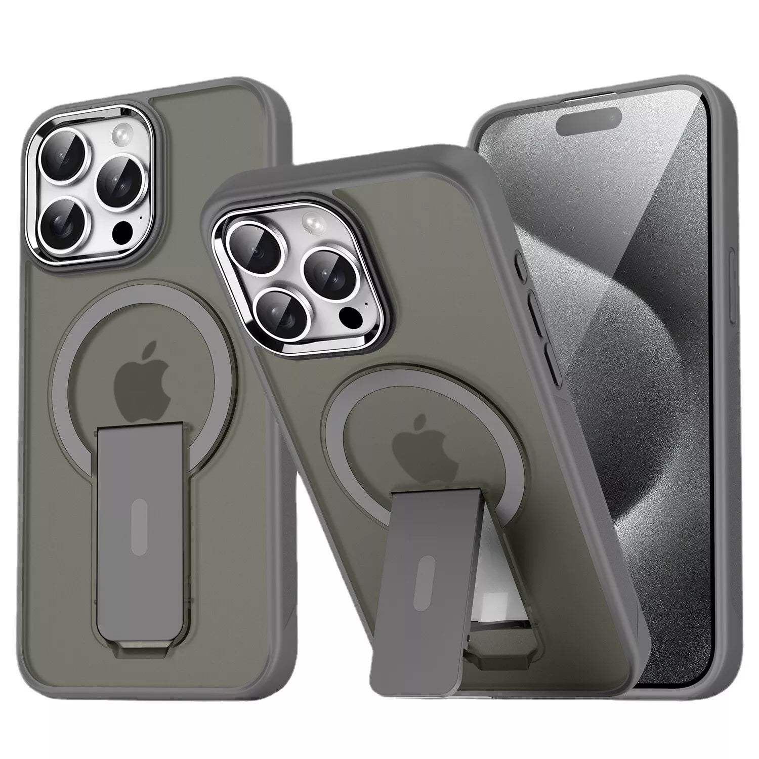 For iPhone 16 Pro Max Case Magsafe Shockproof Kickstand Holder Cover