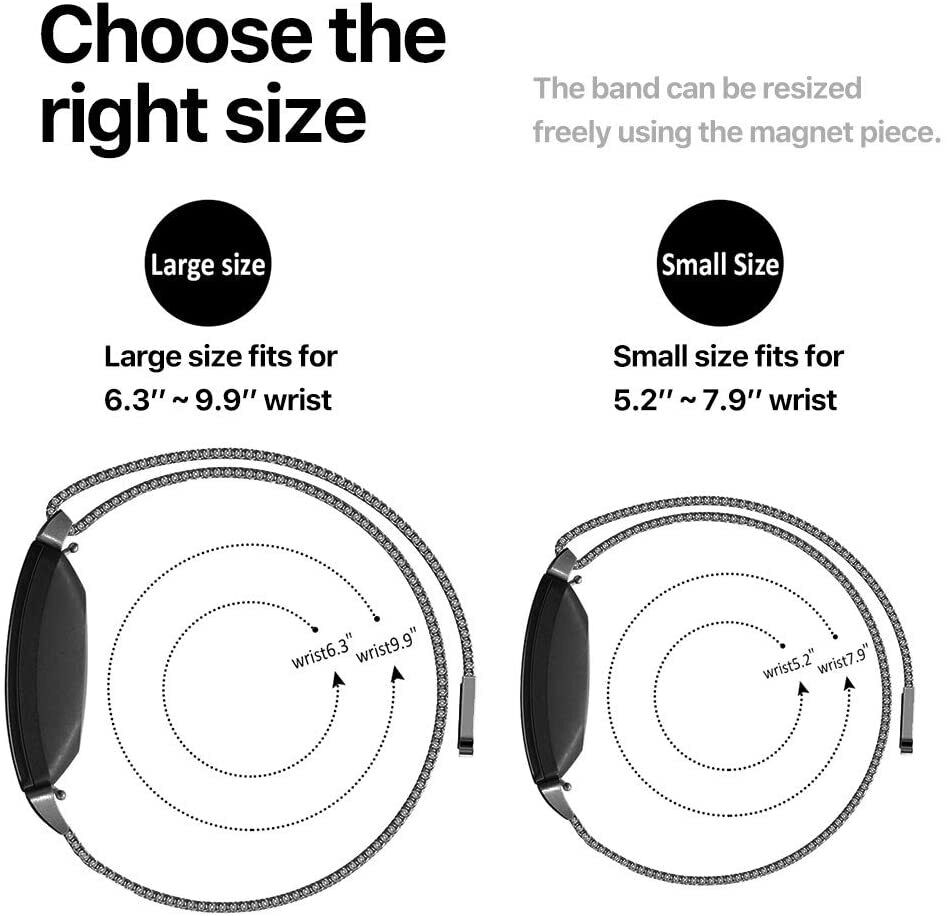 For Fitbit Inspire 3 Stainless Steel Magnetic Replacement Band