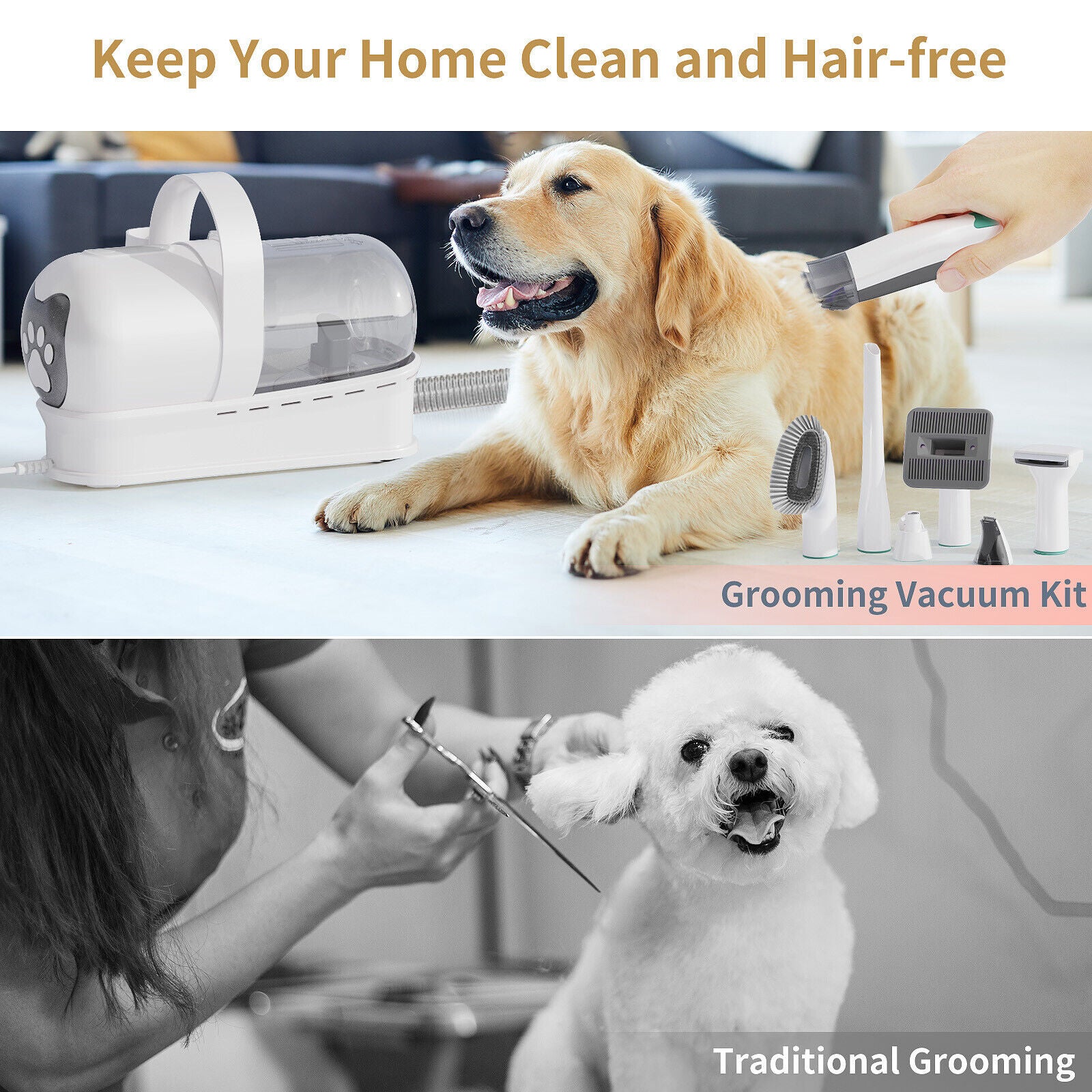 7 IN 1 Pet Dog Grooming Kit Cat Dog Hair Remover Dryer Nail Trimmer Low Noise