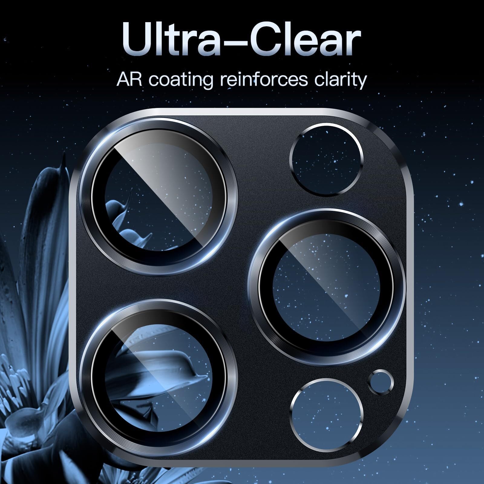 For Apple iPhone 17 Pro Max Air Camera Lens Metal Glass Ring Protector