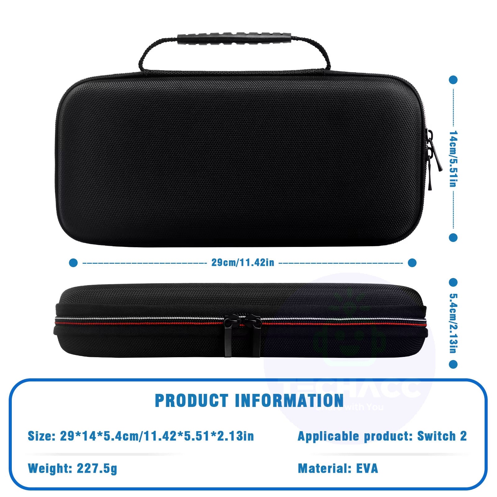 For Nintendo Switch 2 Carrying Case Bag Card Slot Storage Portable Shockproof