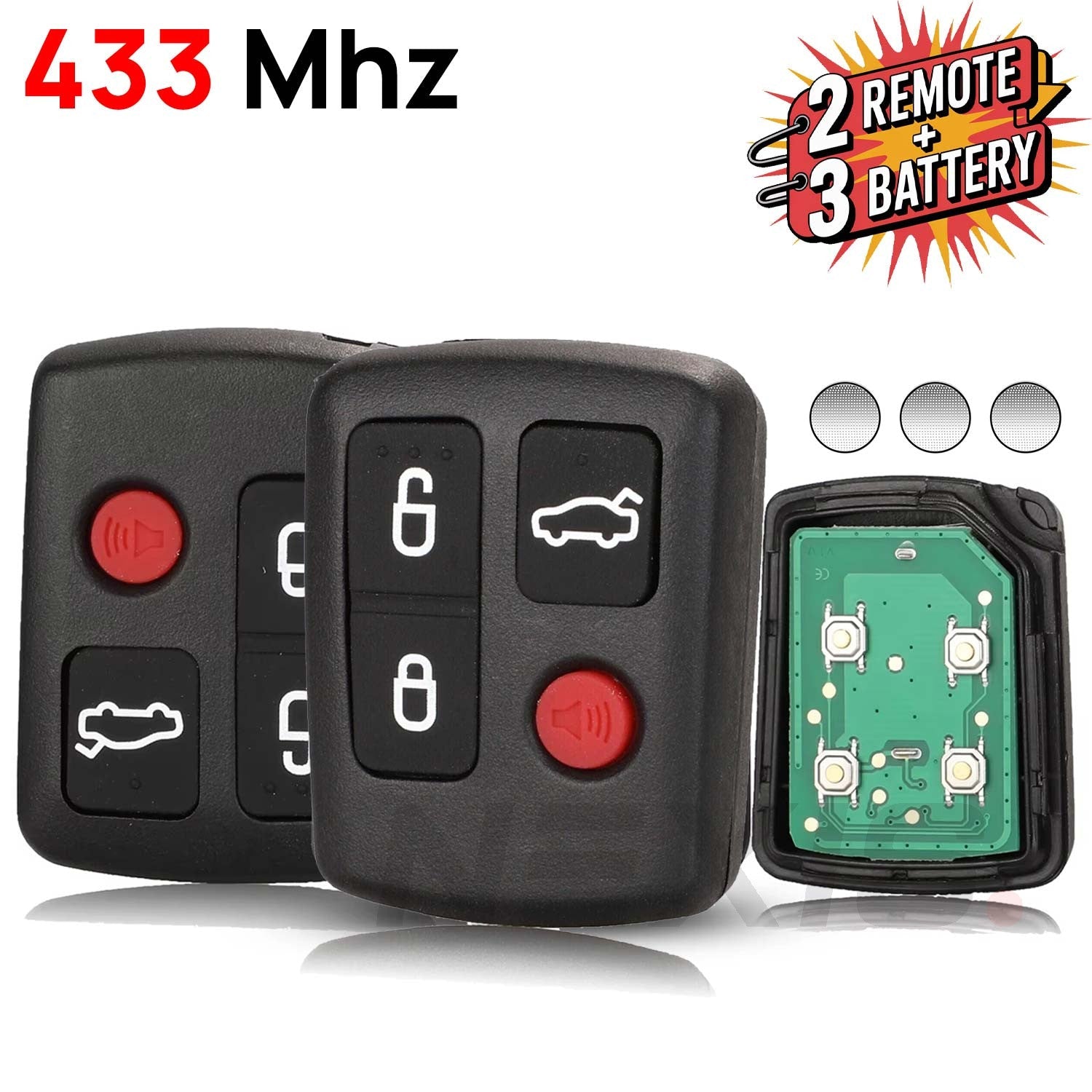 2x For Ford Remote BA/BF Falcon Sedan/Wagon Keyless Car Remote 4 Button Keypad
