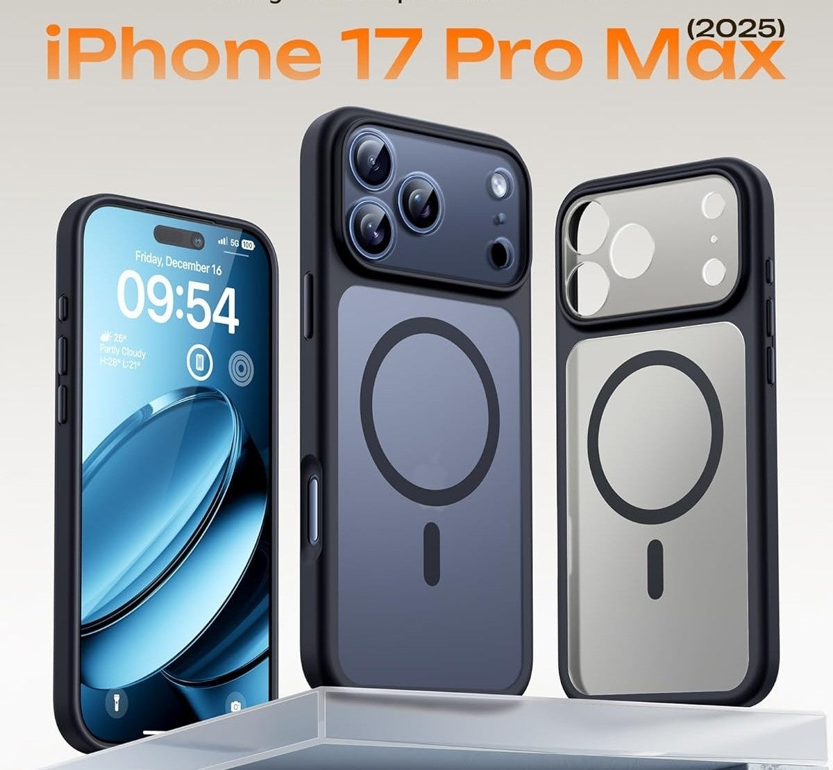 Shockproof Armor Magnetic Matte Case Cover For iPhone 17 Pro Max Air