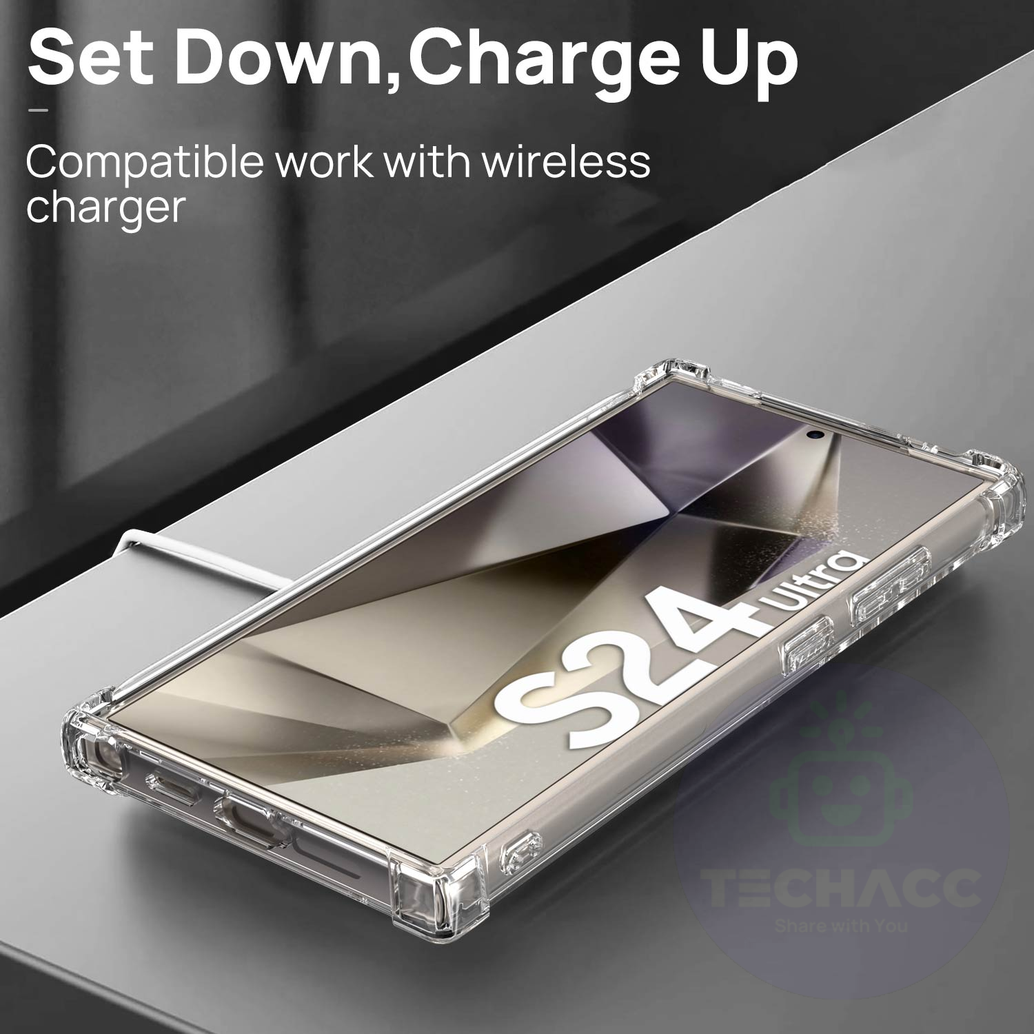 For Samsung Galaxy S24 Ultra Plus Case Clear Shockproof Magnetic Cover
