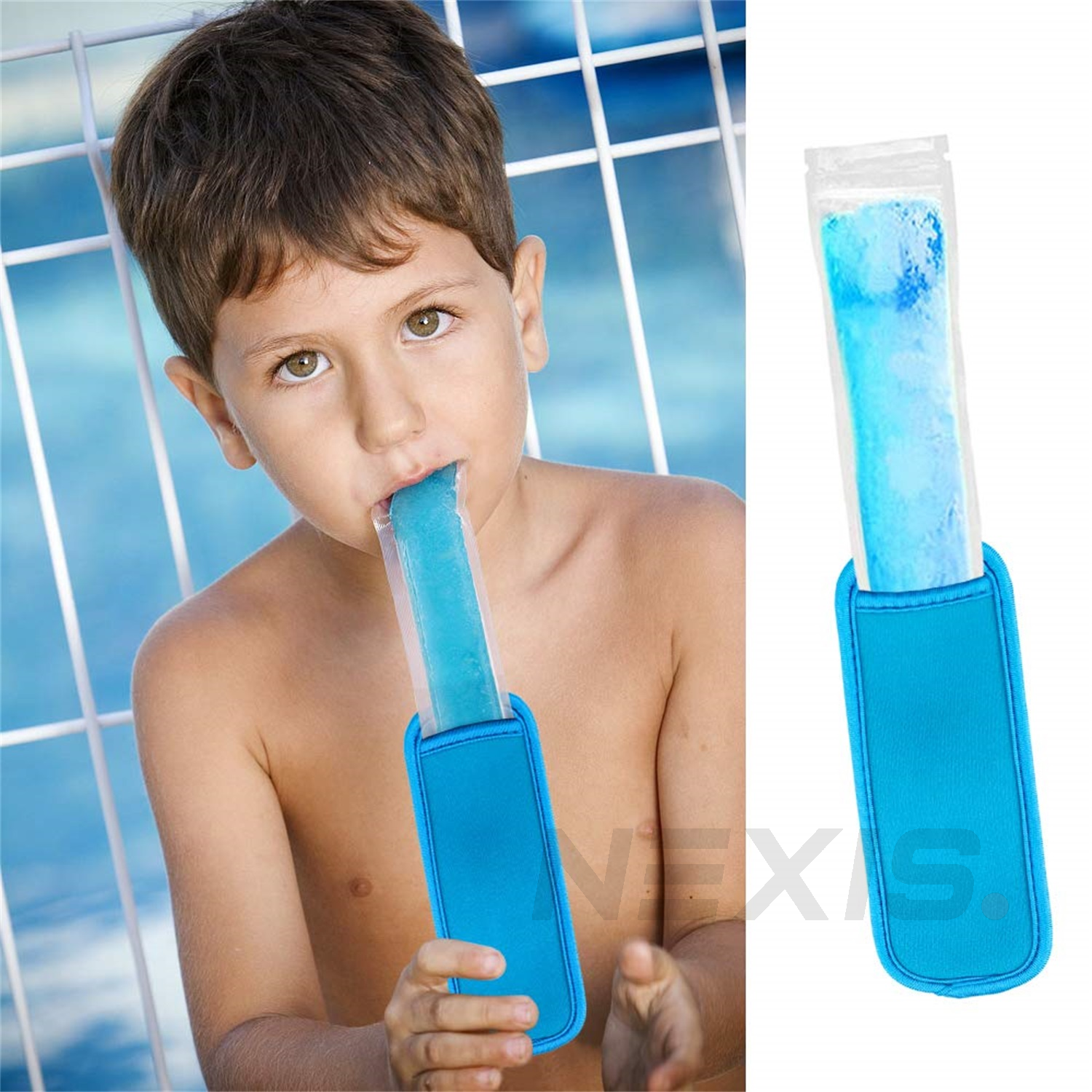 5PCS Colorful Ice Sleeves Freezer Reusable Summer Icy Block Lolly Cream Holder