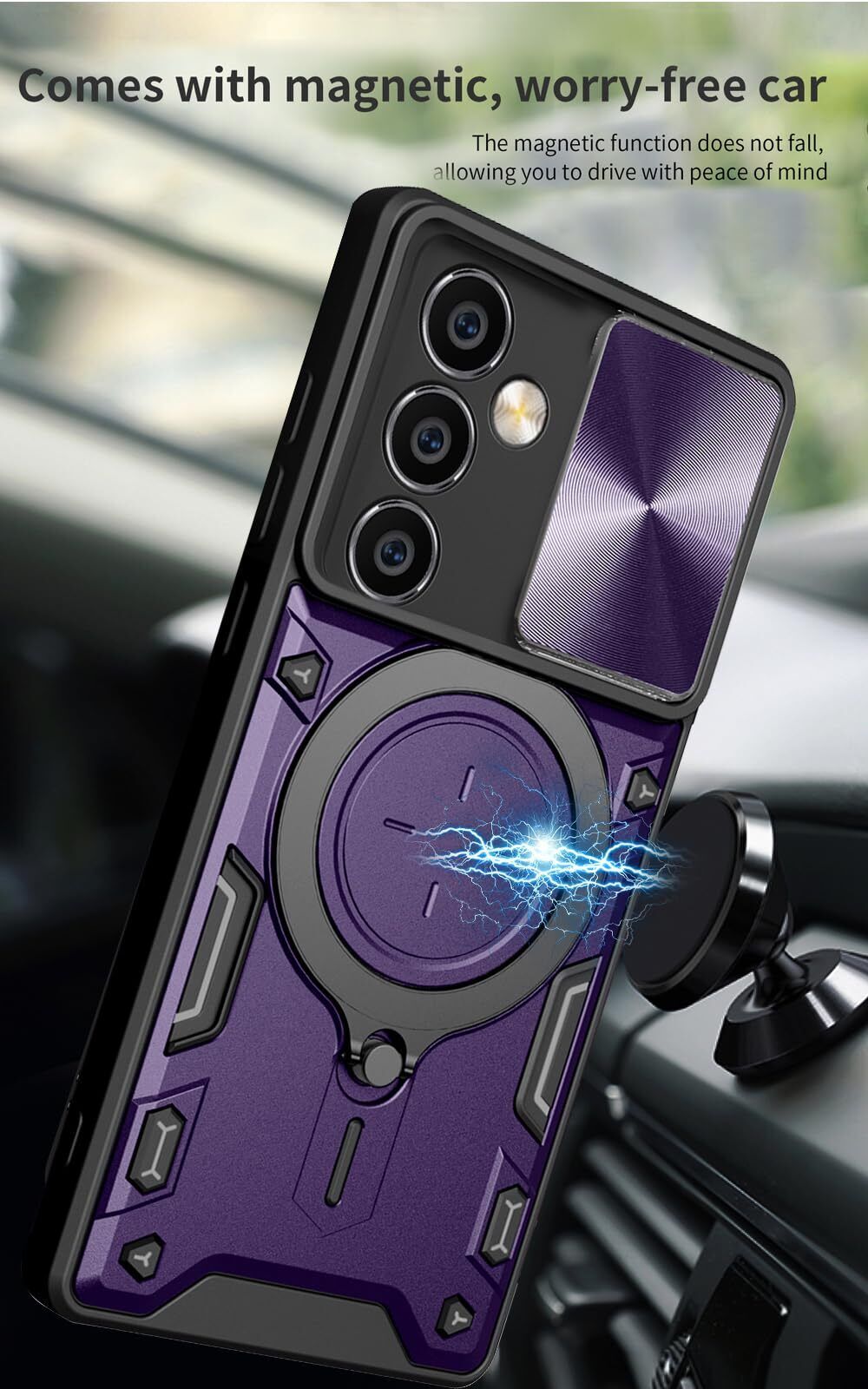 For Samsung A35 A55 A15 A05S A34 A54 5G Case Shockproof Magnetic Kickstand Cover