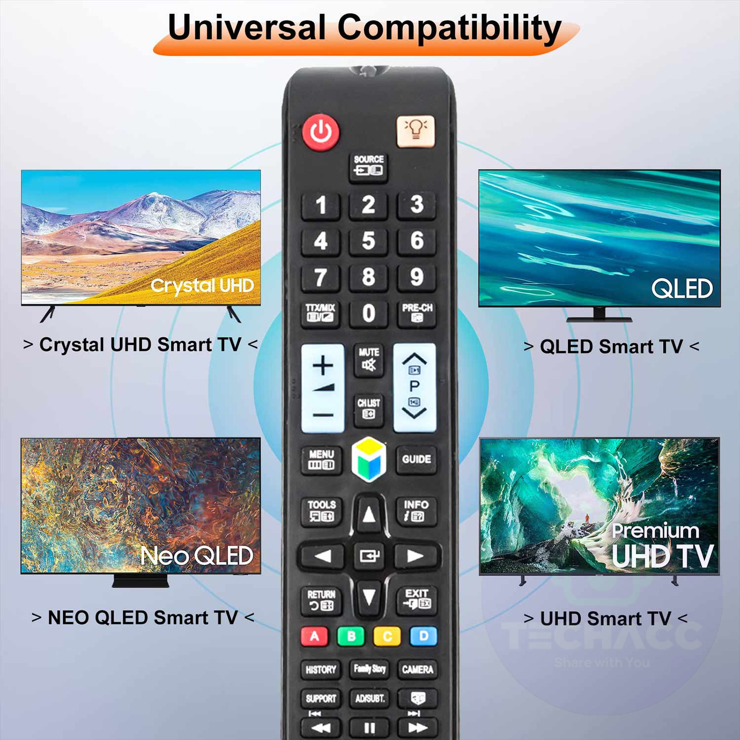 For Samsung Universal TV Smart Remote Control Replacement AA59-00638A LCD LED