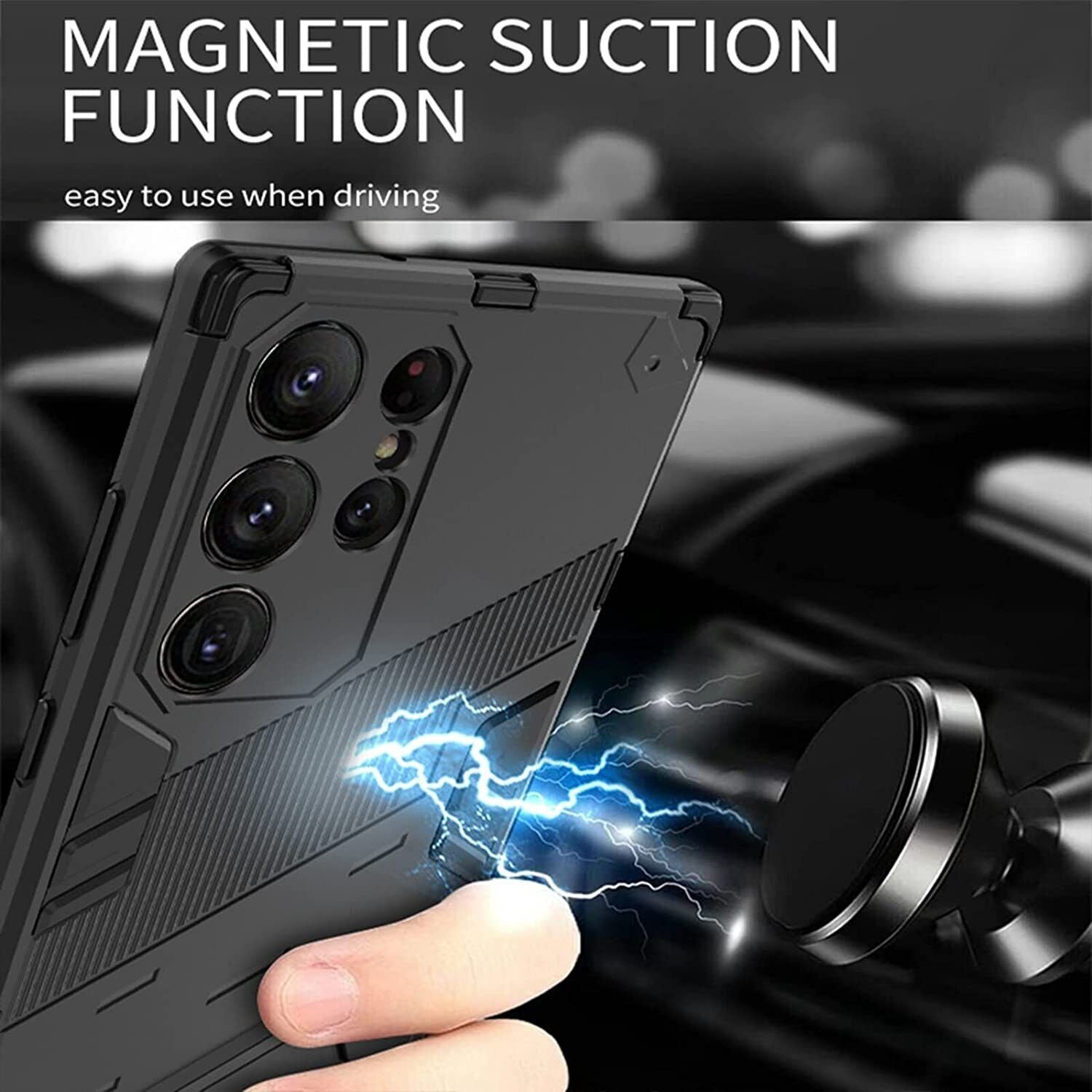 For Samsung S24 Ultra Plus 5G Case Shockproof Heavy Duty Stand Cover