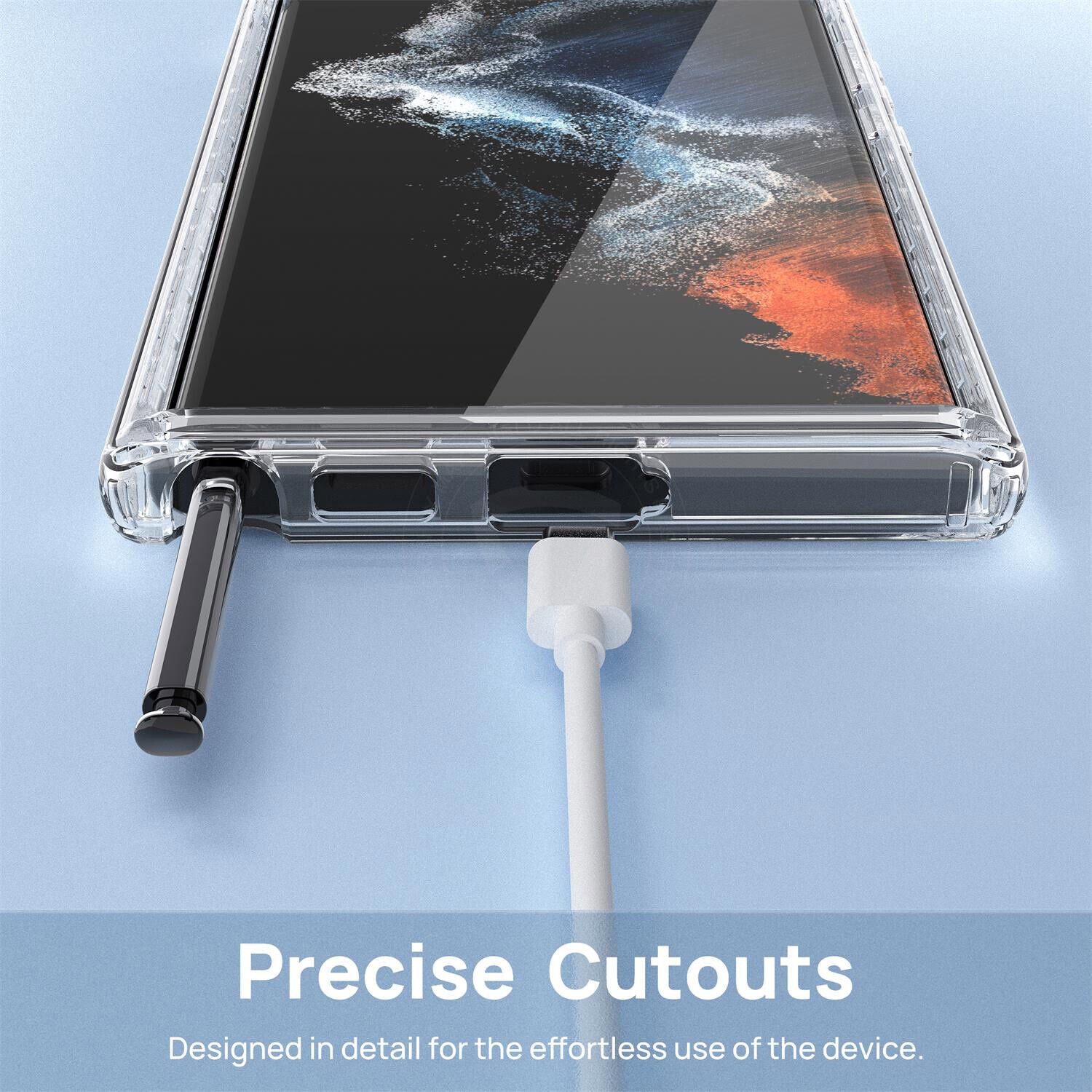 For Galaxy S23 FE Case Clear Shockproof 360 Full Body Cover