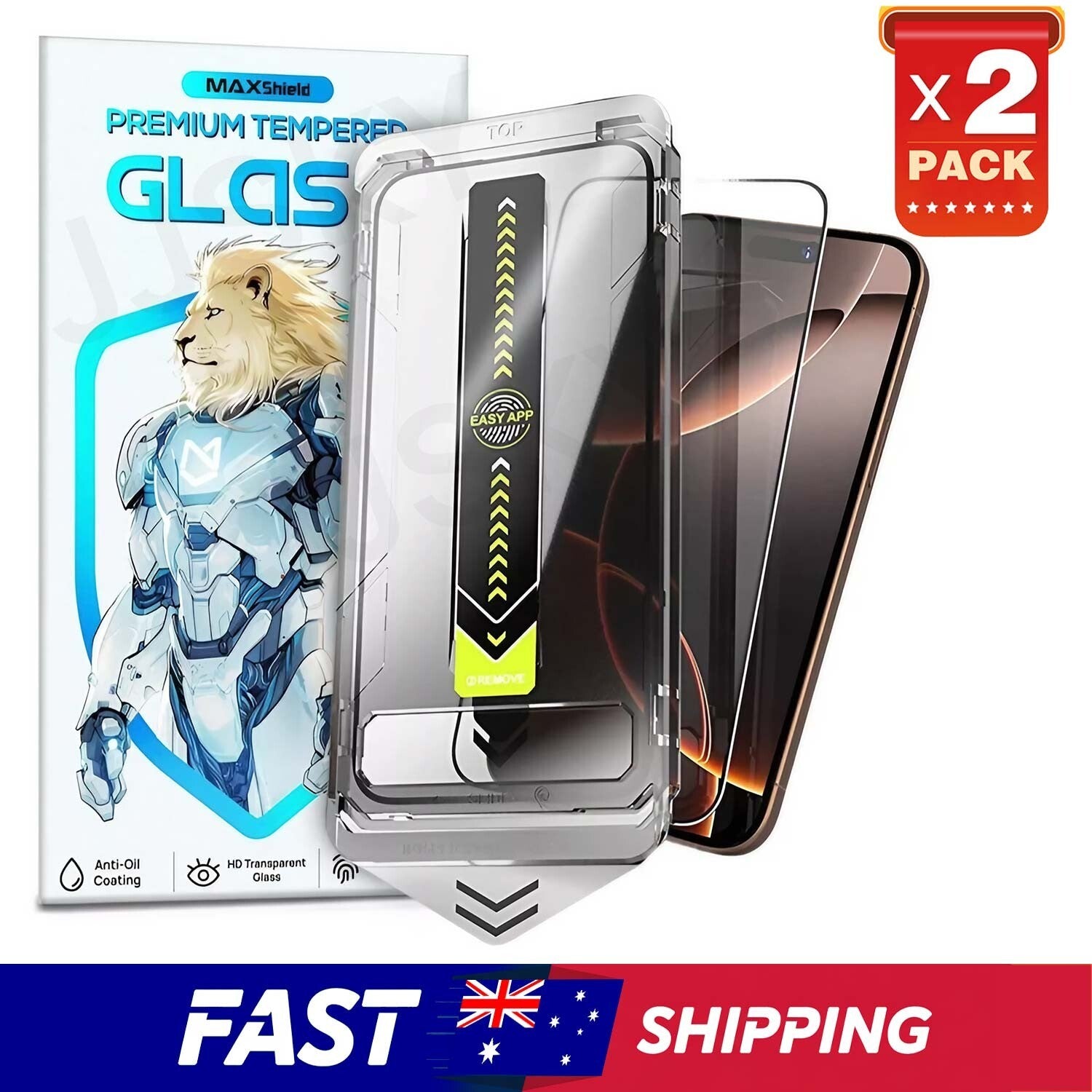 2X For Apple iPhone 17 Pro Max Air Tempered Glass Screen Protector