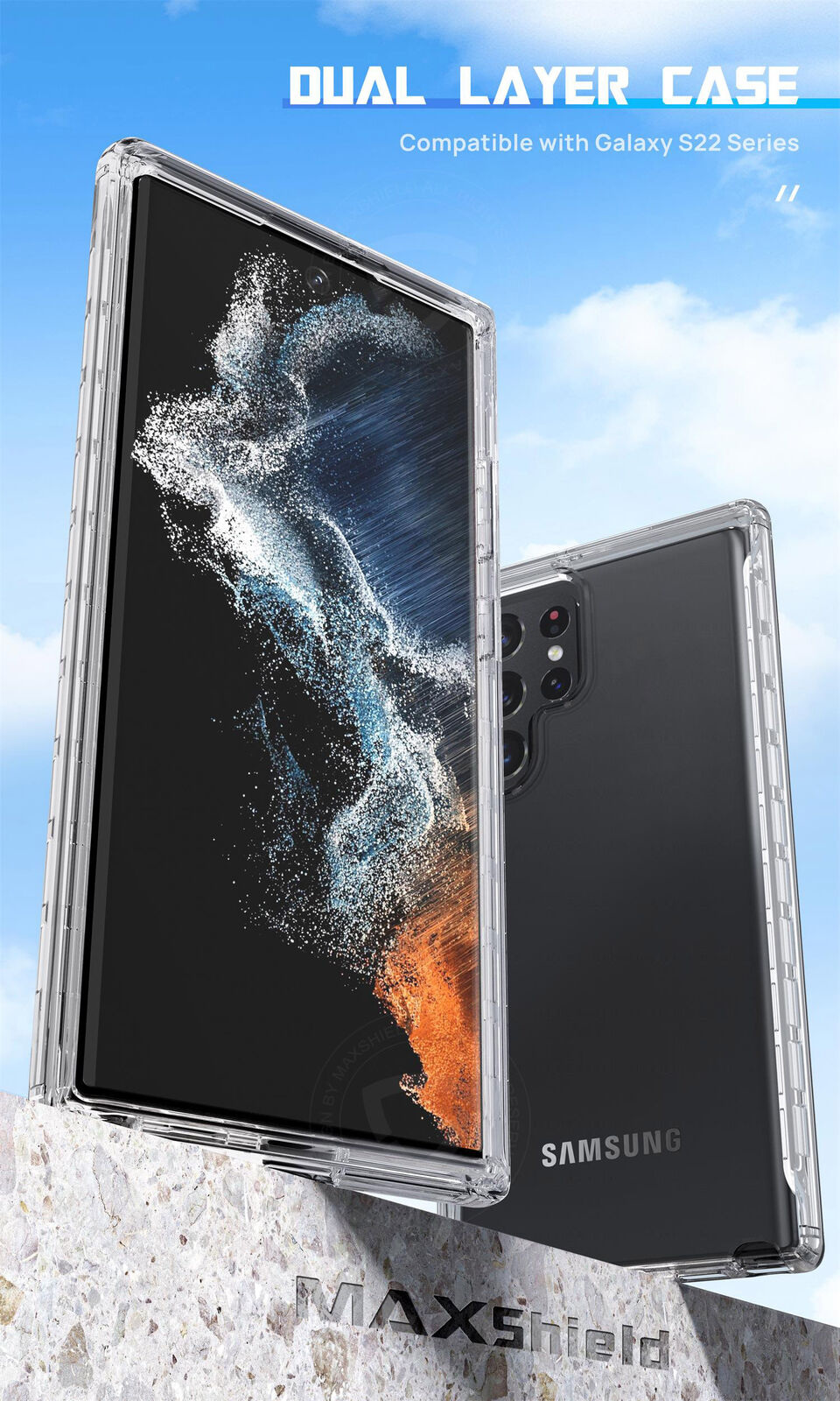 For Galaxy S23 FE Case Clear Shockproof 360 Full Body Cover