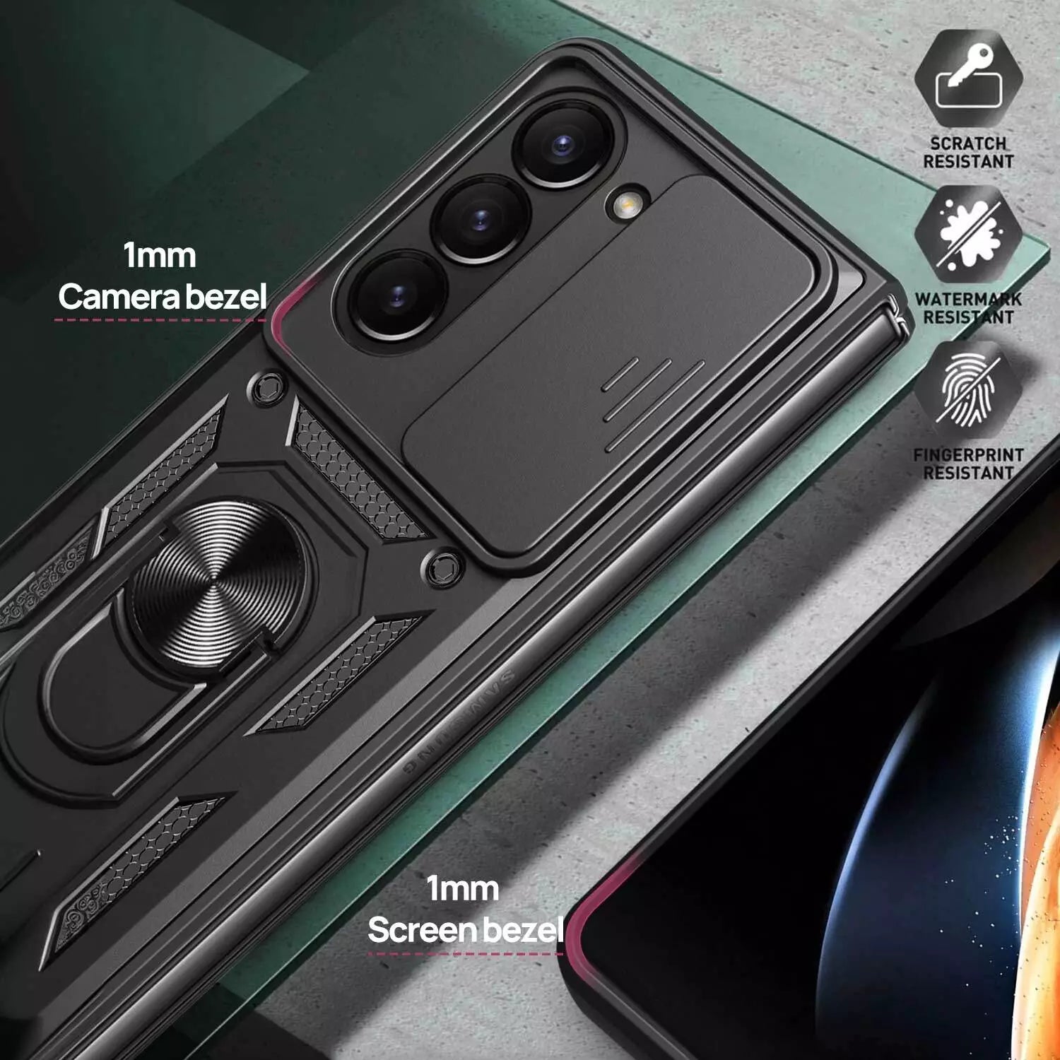 For Samsung Galaxy Z Flip Fold 6 Case Shockproof Rugged Ring Holder Cover