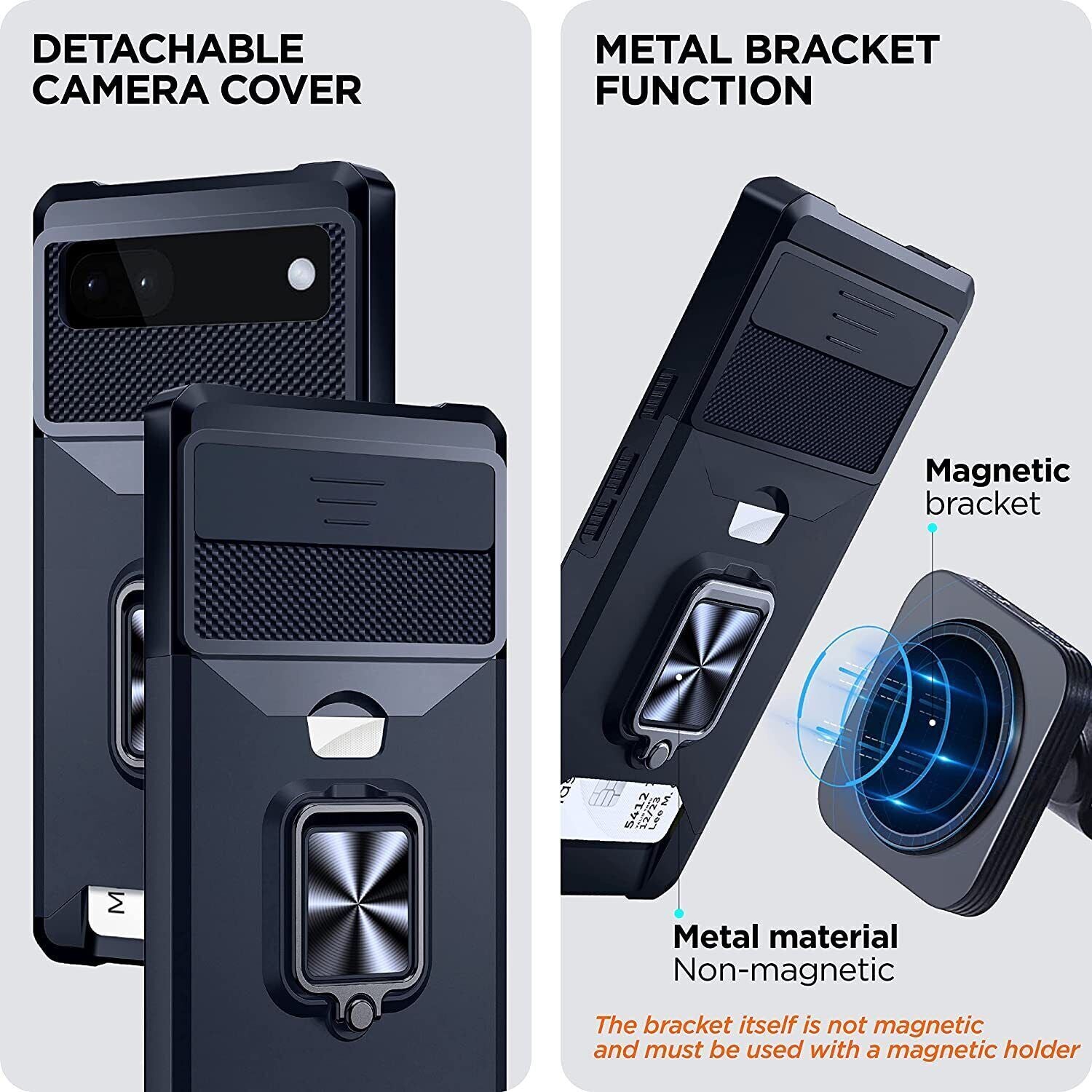 4in1 For Google Pixel 9 Pro Case Shockproof Wallet Card Cover Kickstand