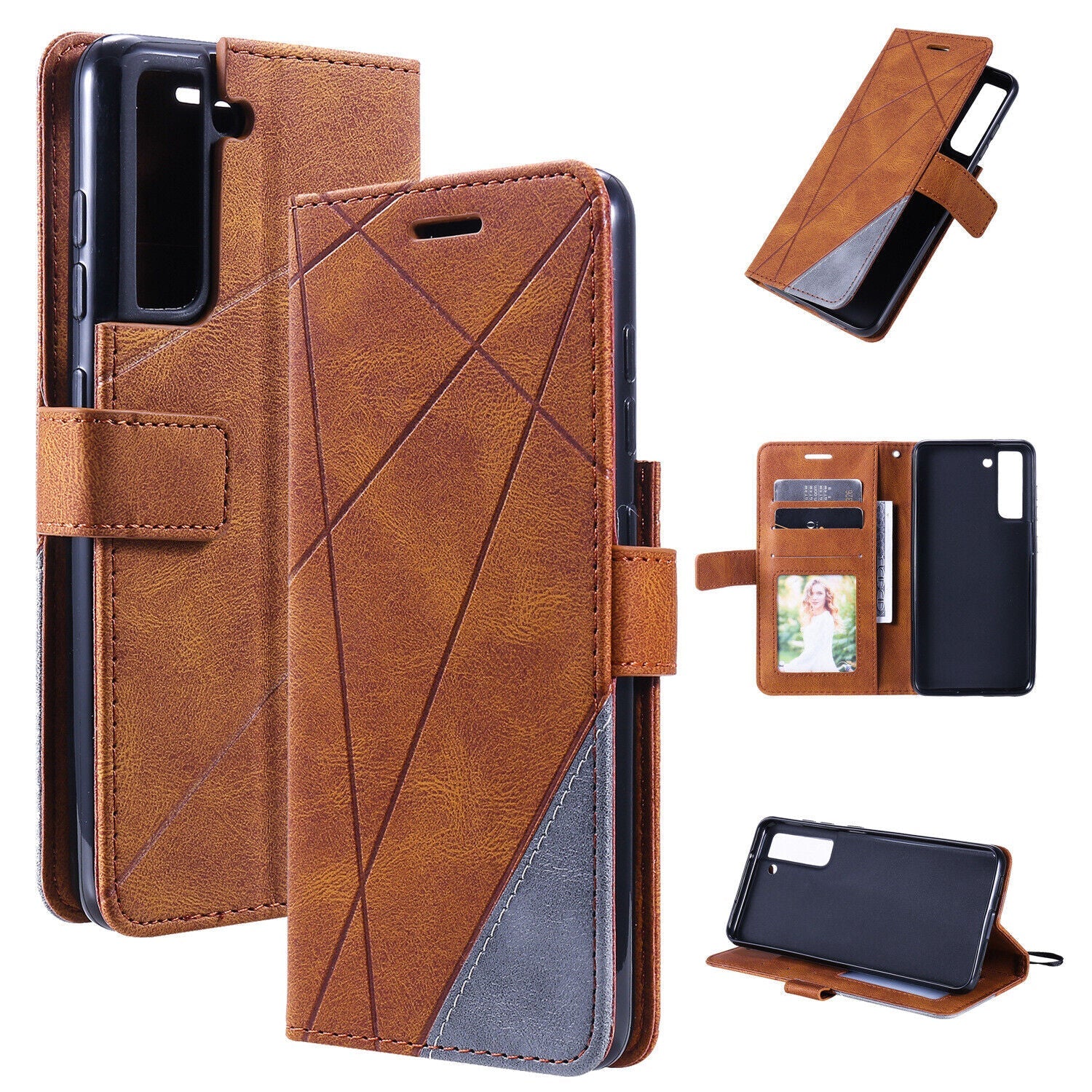 For Samsung S24 S23 Plus Ultra S22 S21 Case Wallet Leather Card Flip Cover