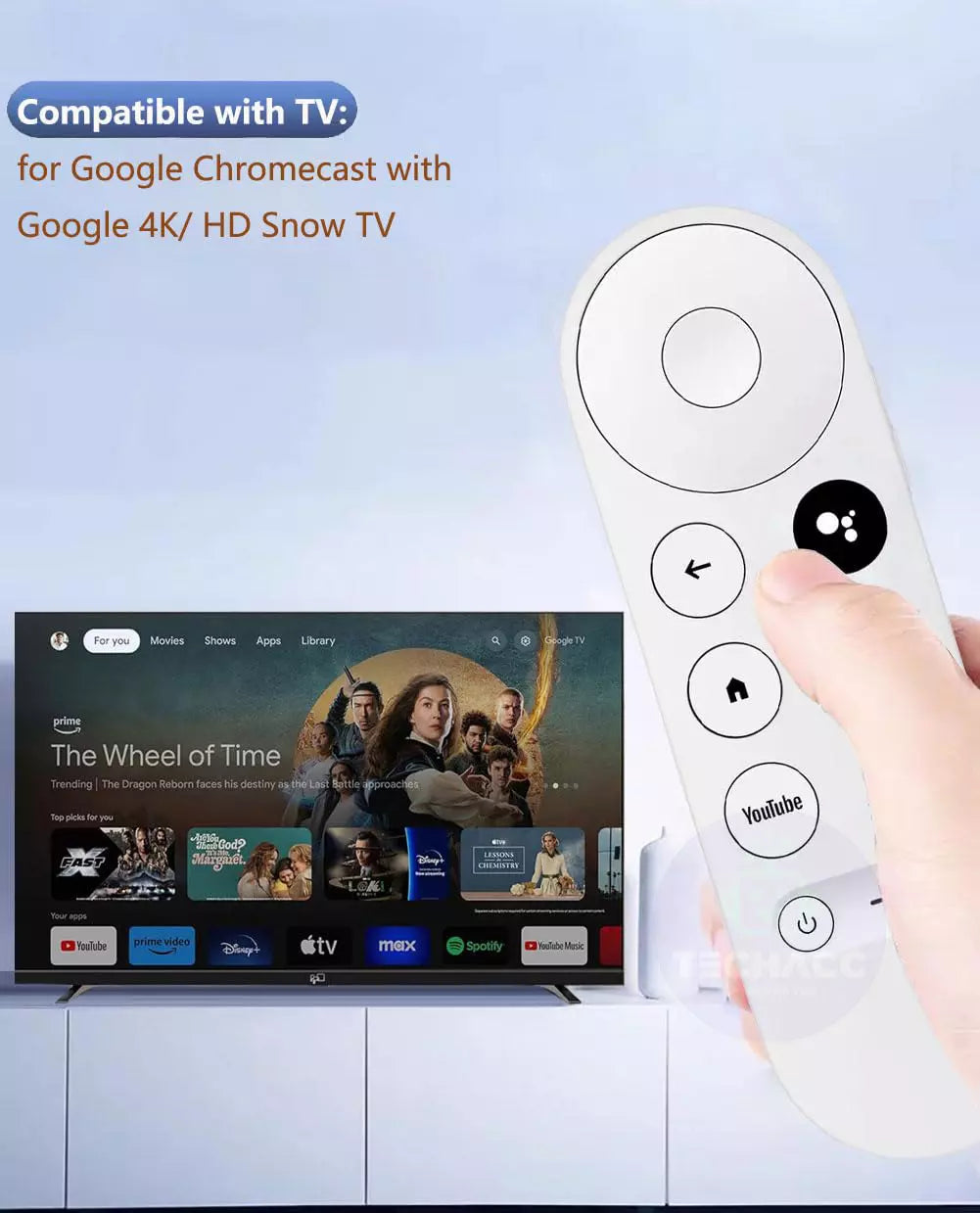 For Chromecast 4K Google TV Voice Bluetooth IR Remote Control G9N9N GZRNL AU