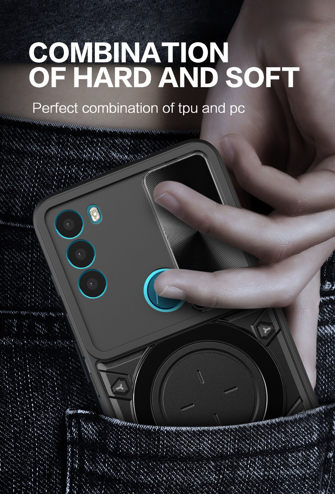 For Motorola Edge 30 40 G54 G84 5G E13 Case Shockproof Magnetic Kickstand Cover