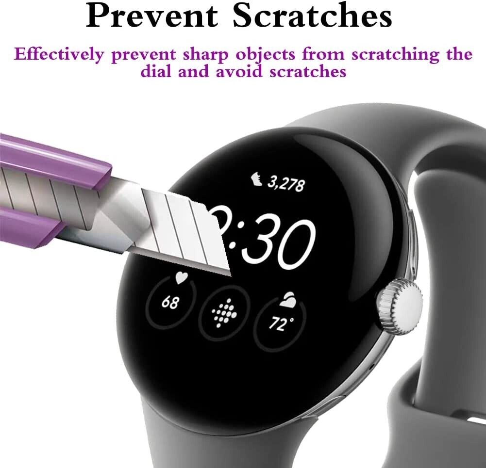 3x For Google Pixel Watch 2 Screen Protector Hydrogel Full Coverage Clear Film