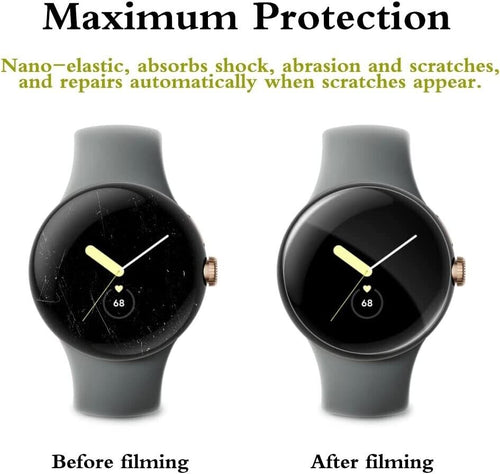 3x For Google Pixel Watch 2 Screen Protector Hydrogel Full Coverage Clear Film