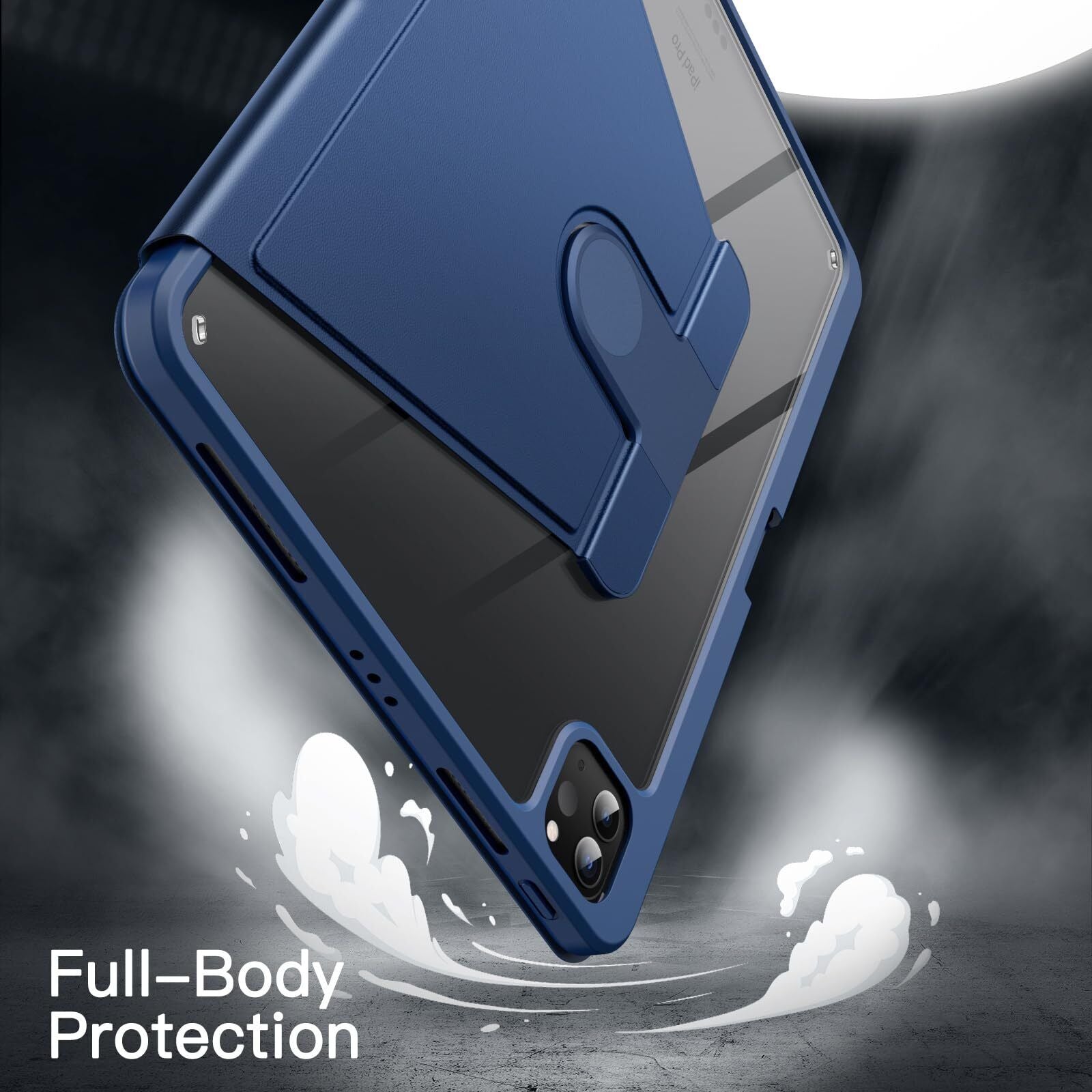 For Apple iPad 9th 10th 8th 7th 6th 5th Smart 360 Roate Stand Case Pencil Holder