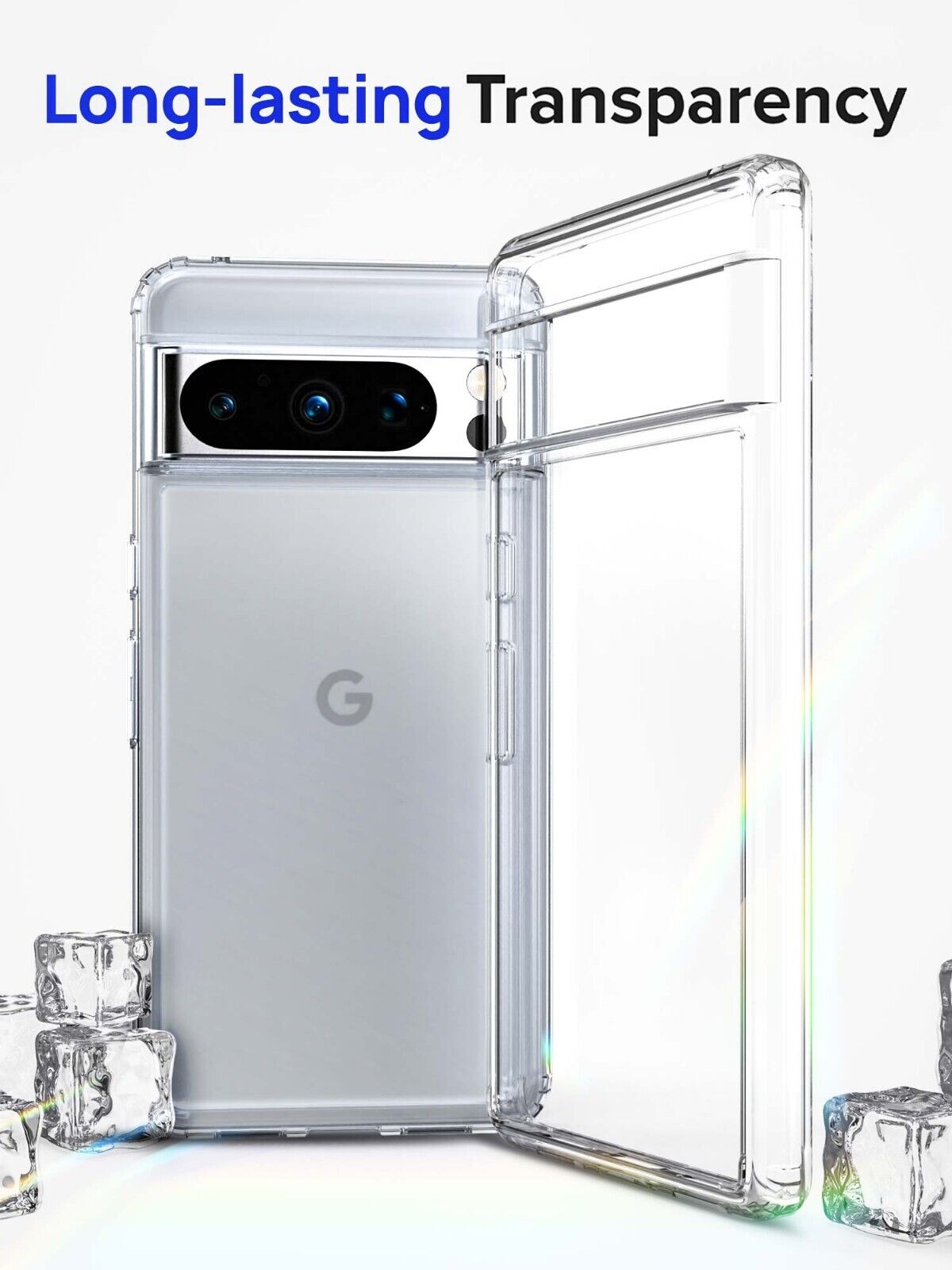 For Google Pixel 9 Pro Case Clear Shockproof Cover Screen Protector