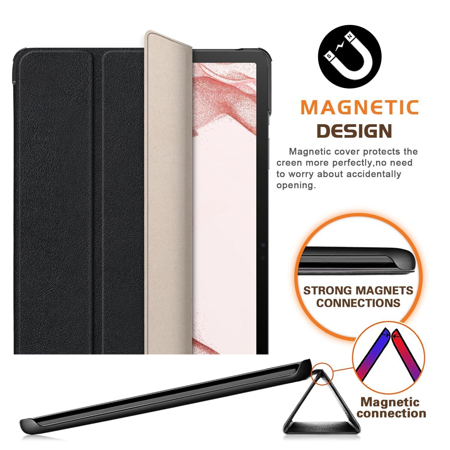 For Galaxy Tab A9 A9Plus Smart Leather Stand Case Cover