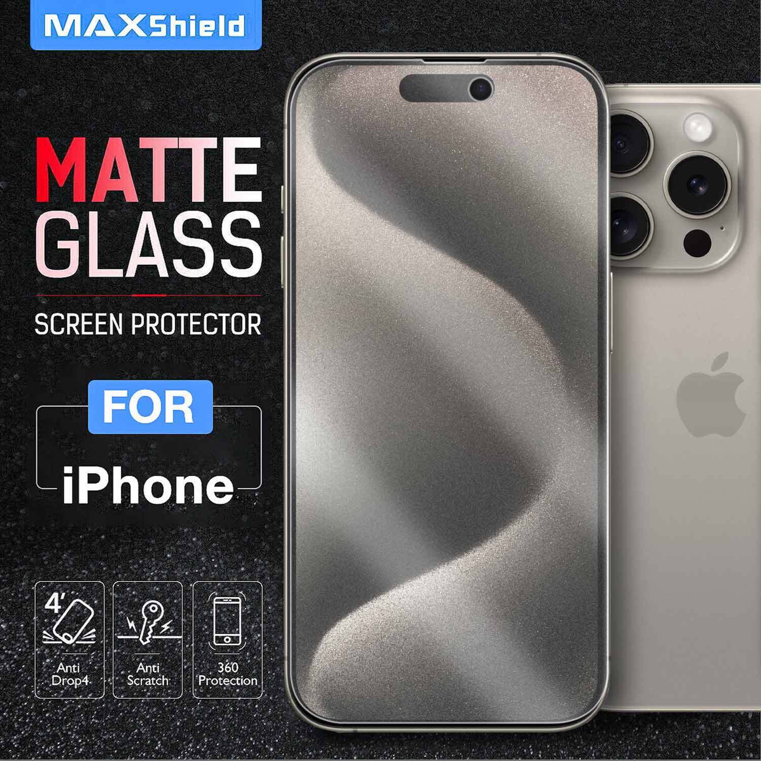 MAXSHIELD For iPhone 17 Pro Max Air Matte Tempered Glass Screen Protector