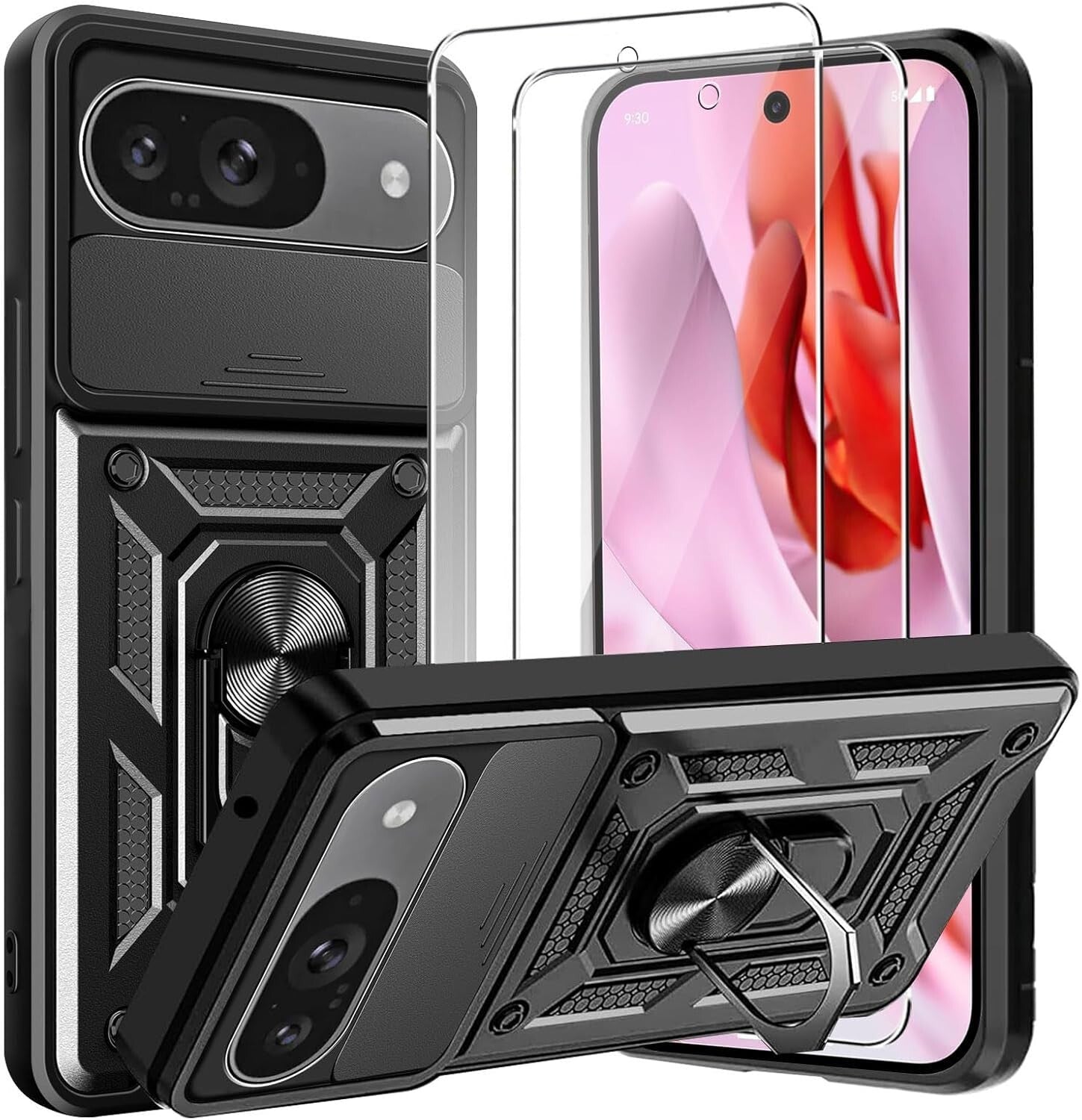 For Google Pixel 10 /10 Pro/10 Pro XL Case Rugged Shockproof Heavy Duty Ring Cover