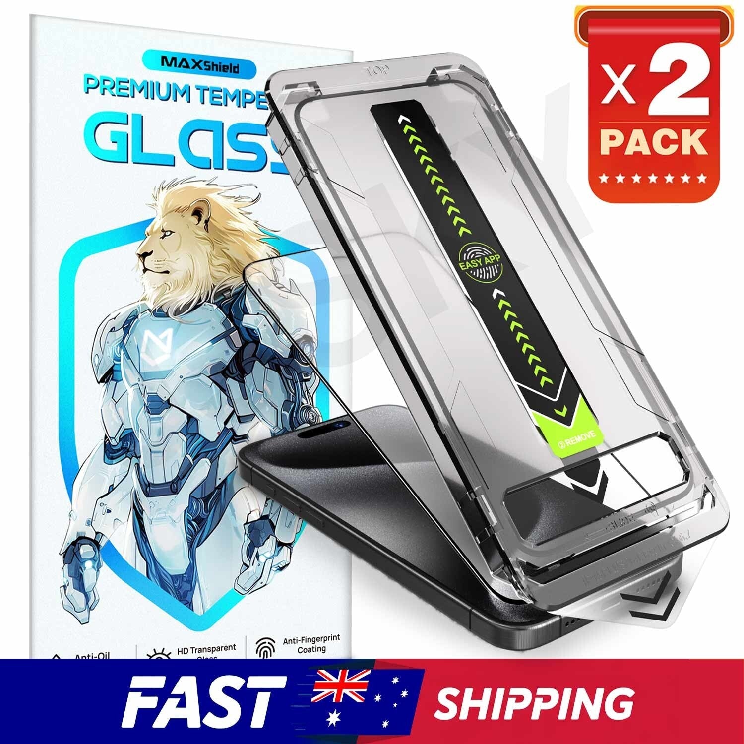 2X For Apple iPhone 17 Pro Max Air Tempered Glass Screen Protector