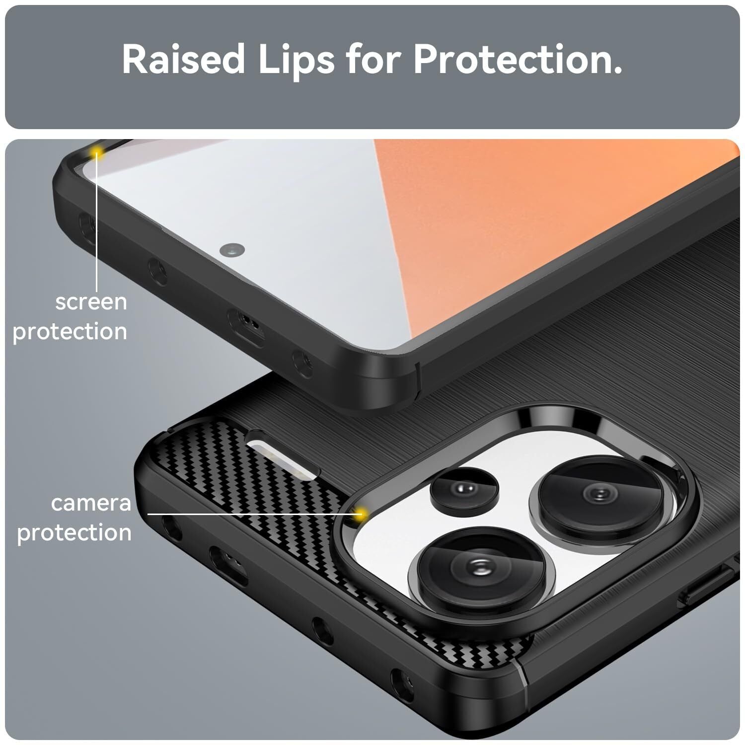 For Xiaomi Redmi 13C 12 Note 13 Pro+ 5G Case Shockproof Rugged Soft Case Cover
