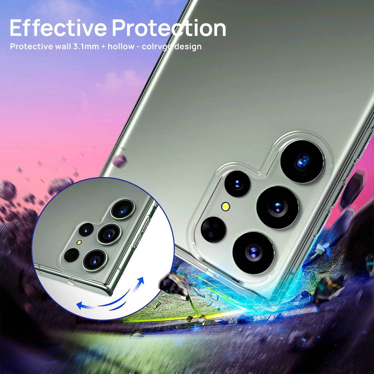 For Samsung Galaxy S24 Ultra Plus 5G Case Clear Shockproof Slim Cover