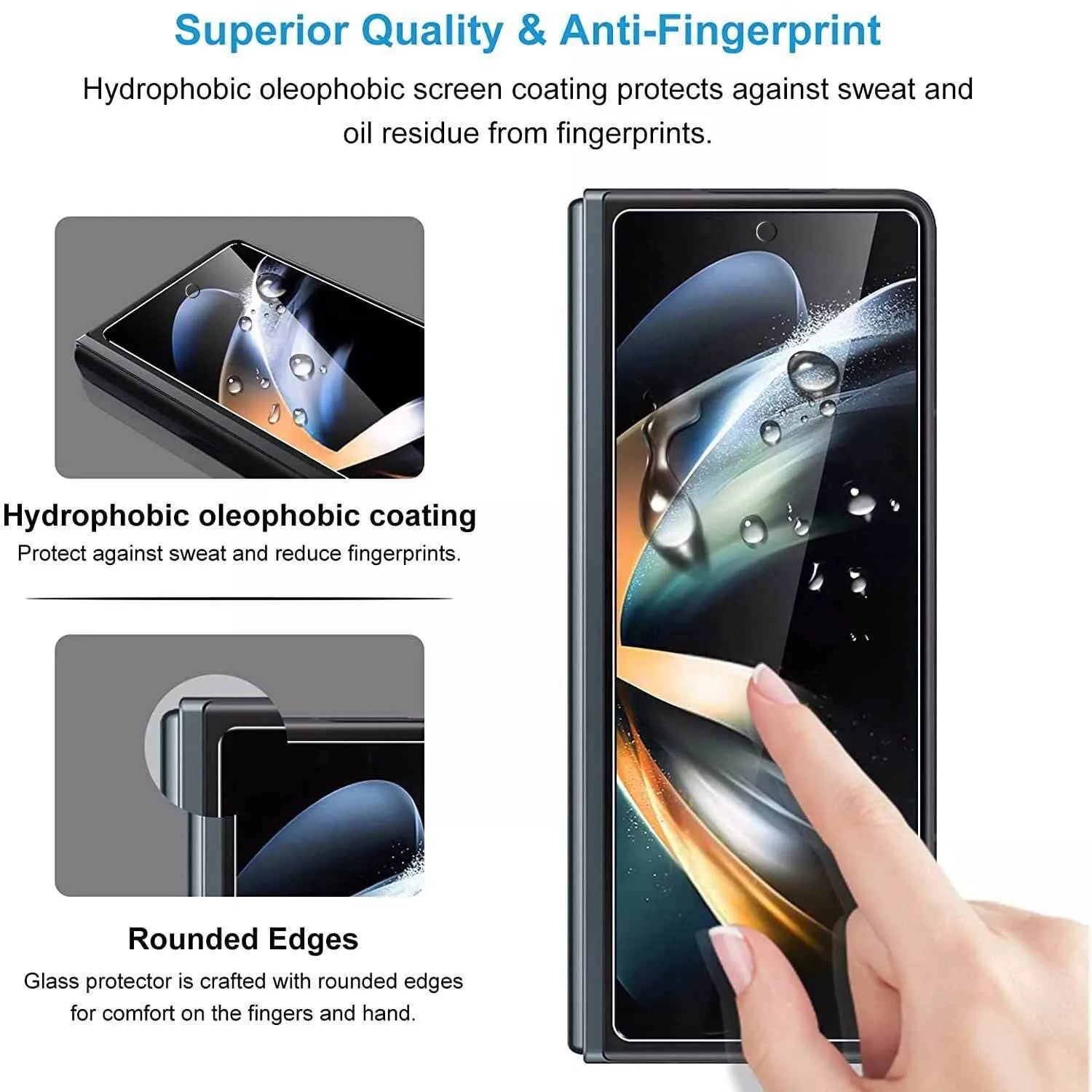 MAXSHIELD For Samsung Galaxy Z Fold 6 5G Glass Screen Lens Camera Protector