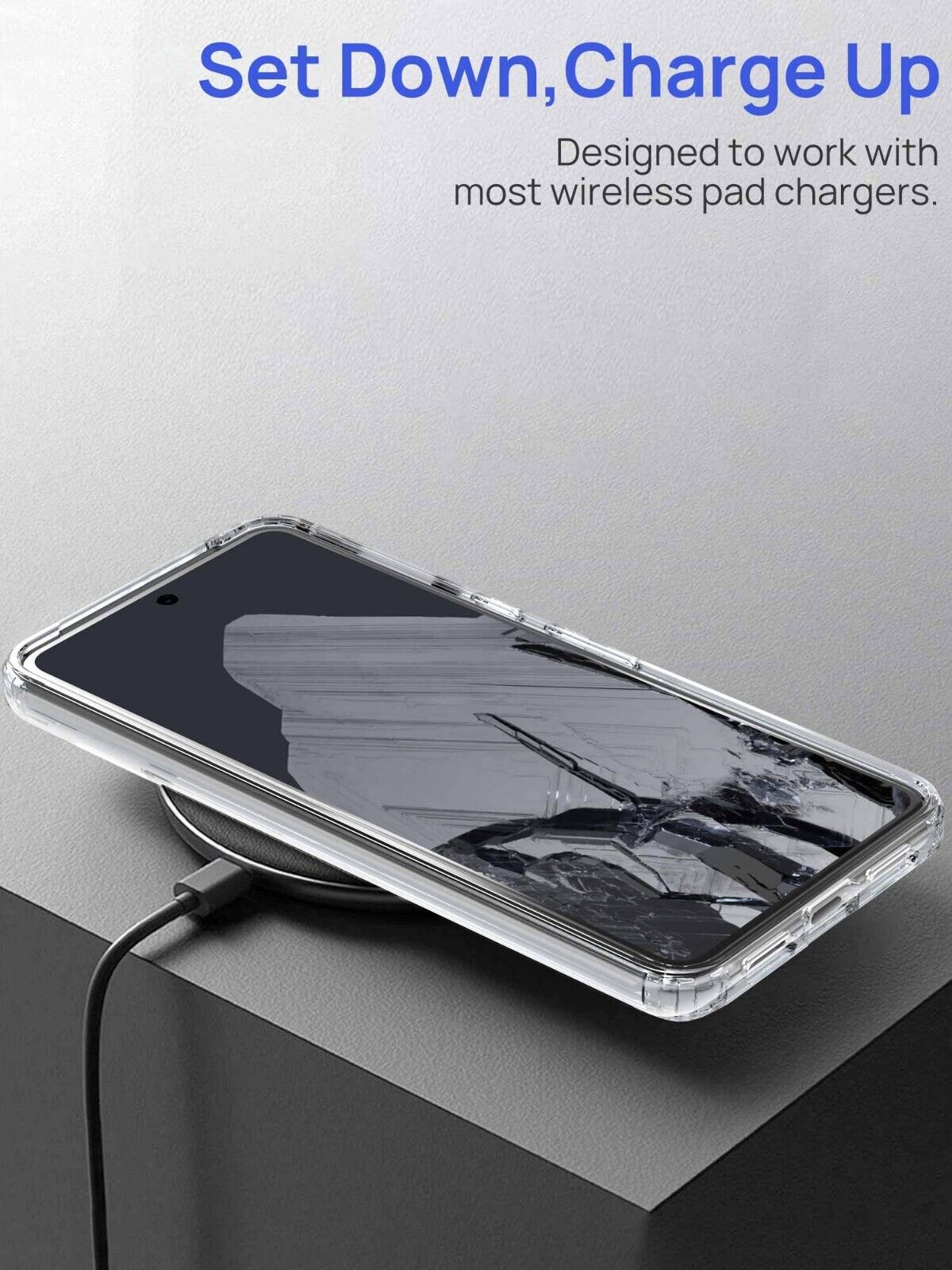 For Google Pixel 9 Pro Case Clear Shockproof Cover Screen Protector