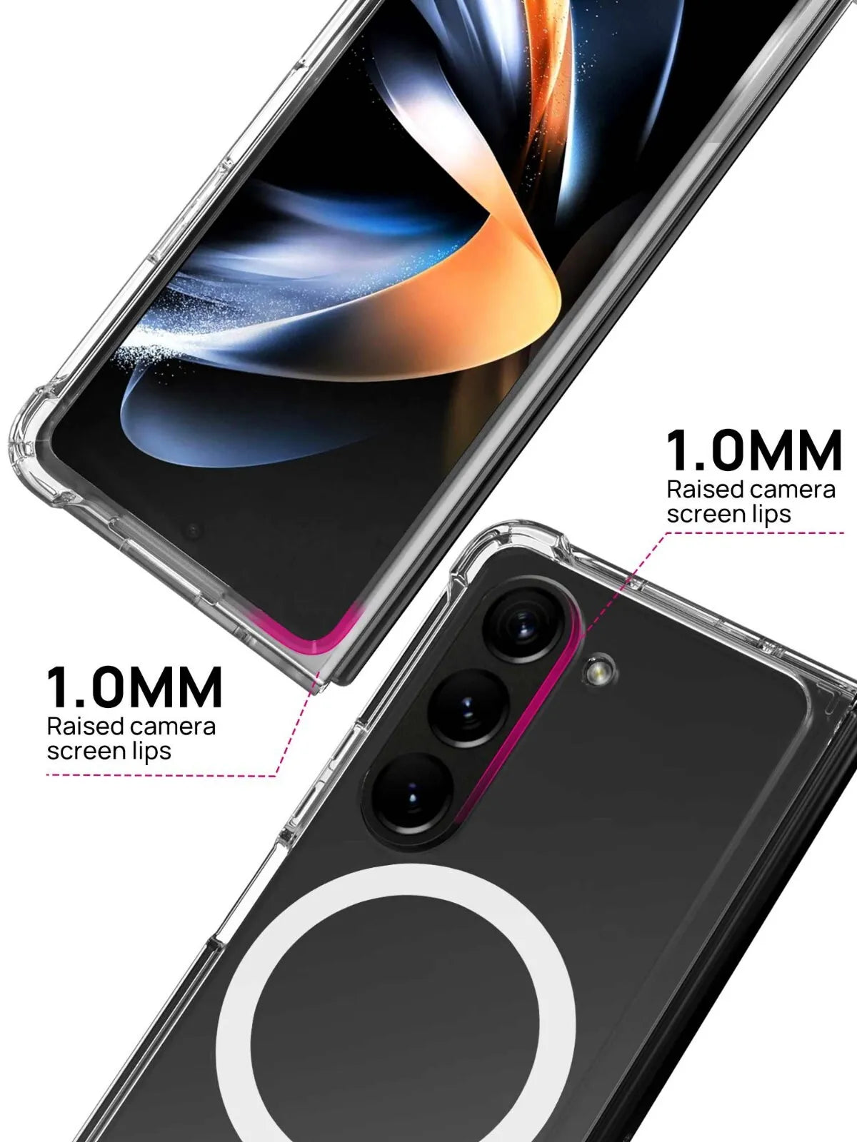 For Samsung Galaxy Z Fold 6 Flip 6 Case Magnetic Clear Shockproof Cover