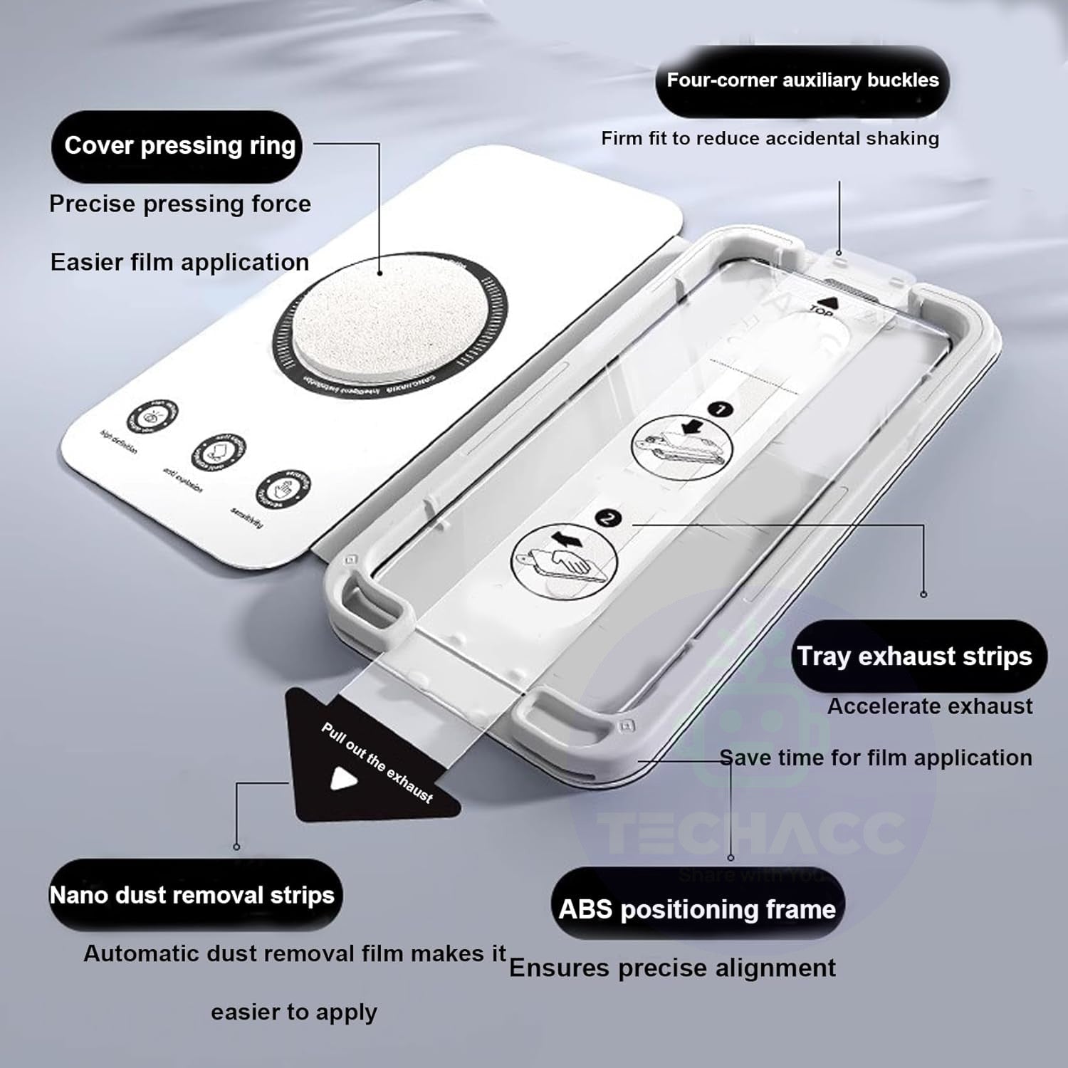 2xFor iPhone 17 Pro Max Air Easy Install PRIVACY Tempered Screen Protector